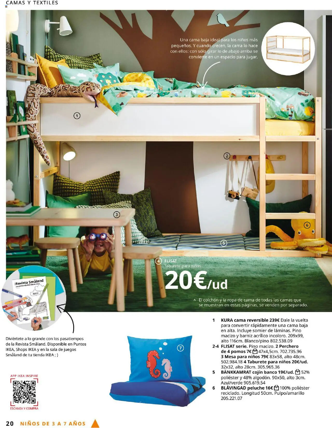 Catálogo IKEA y los niños │ válido desde el 04.02.2025 | Página: 20 | Productos: Ropa, Cojín, Mesa, Mesa para niños