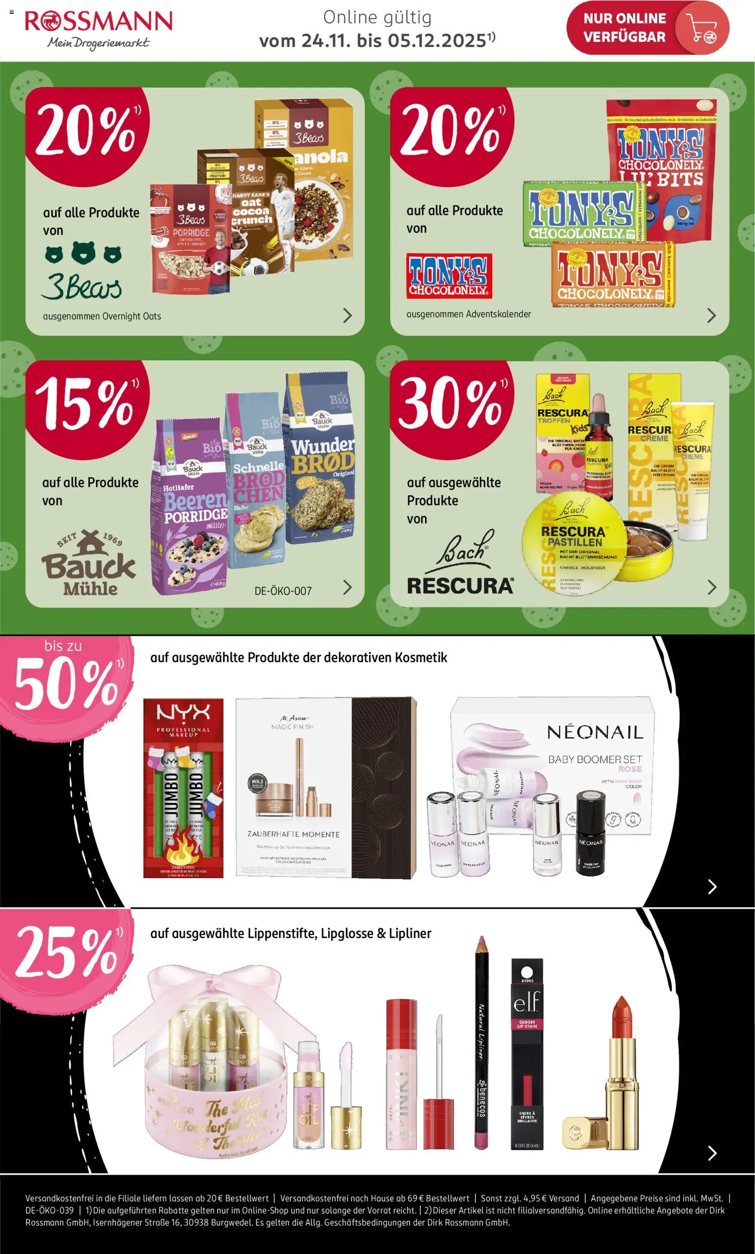 Rossmann Onlineprospekt – gültig ab 24.11.2025 | Seite: 4 | Produkte: Top, Schokolade, Äpfel, Slip