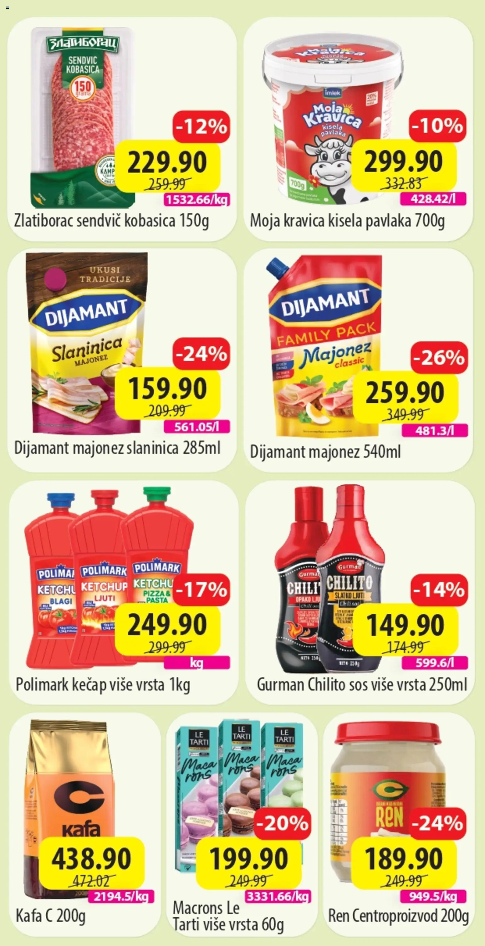 Senta Promet katalog - važi od 27.04.2026 | Strana: 2 | Proizvode: Kečap, Kisela pavlaka, Moja kravica, Kafa