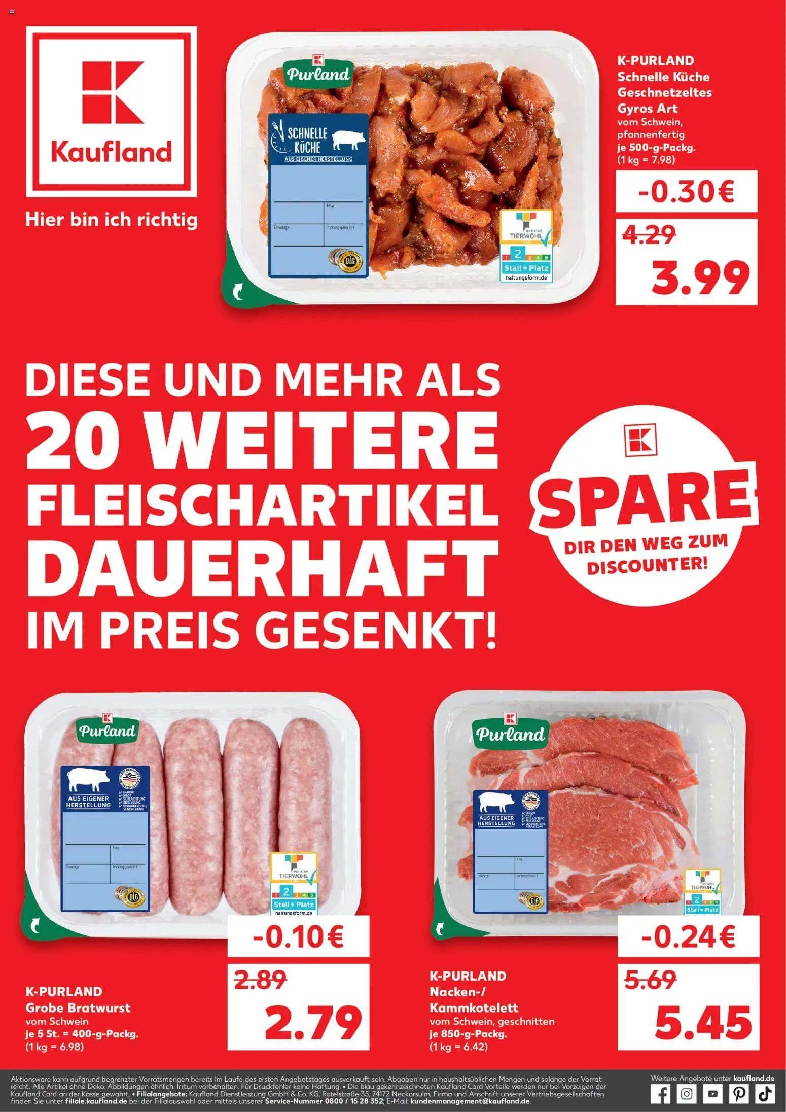 Kaufland prospekt Rostock	 – gültig ab 09.01.2026 | Seite: 1 | Produkte: Bratwurst, Küche, Gyros