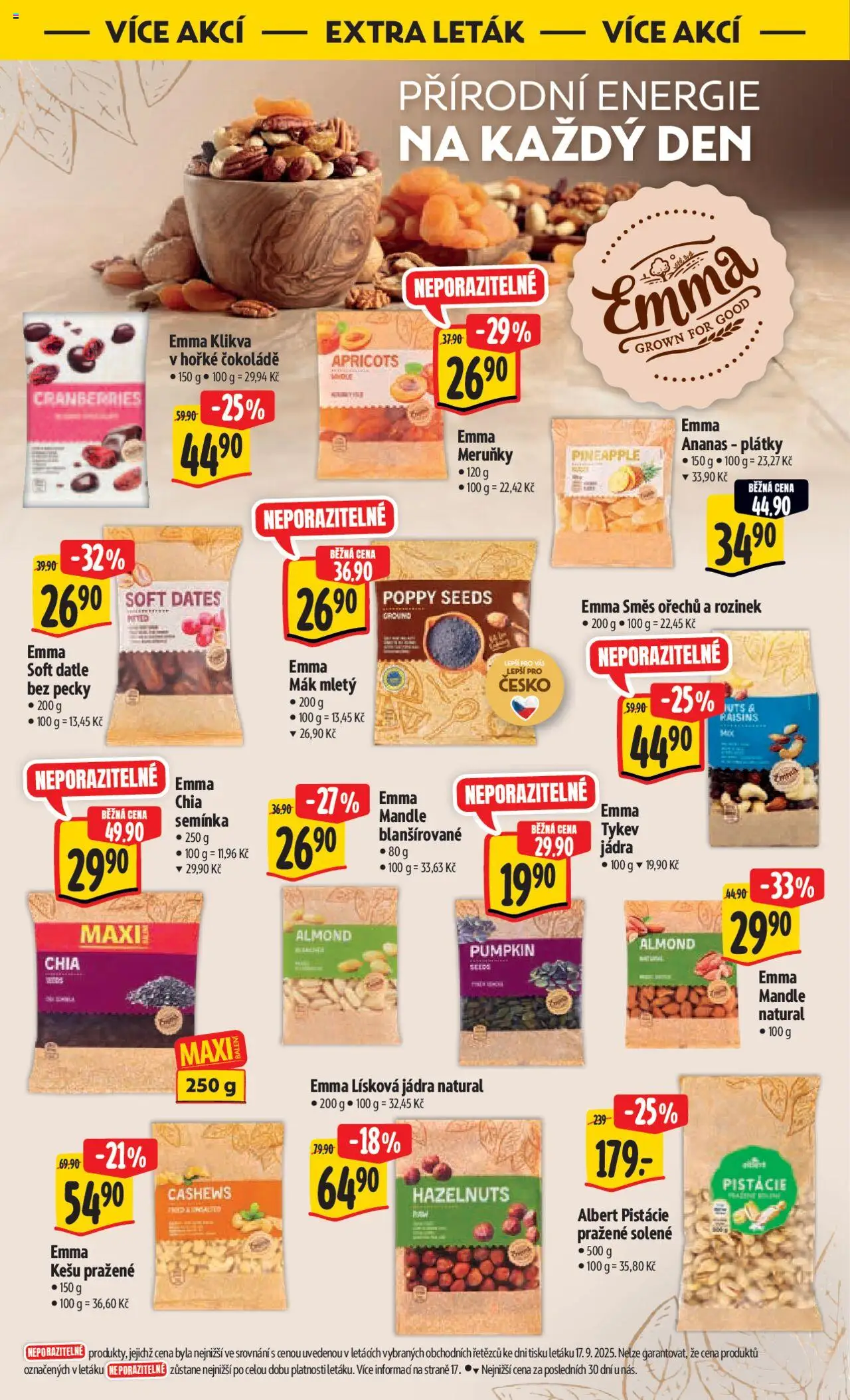Albert leták - Hypermarket od 24.09.2025 | Strana: 44 | Produkty: Kešu, Ananas, Směs ořechů, Semínka