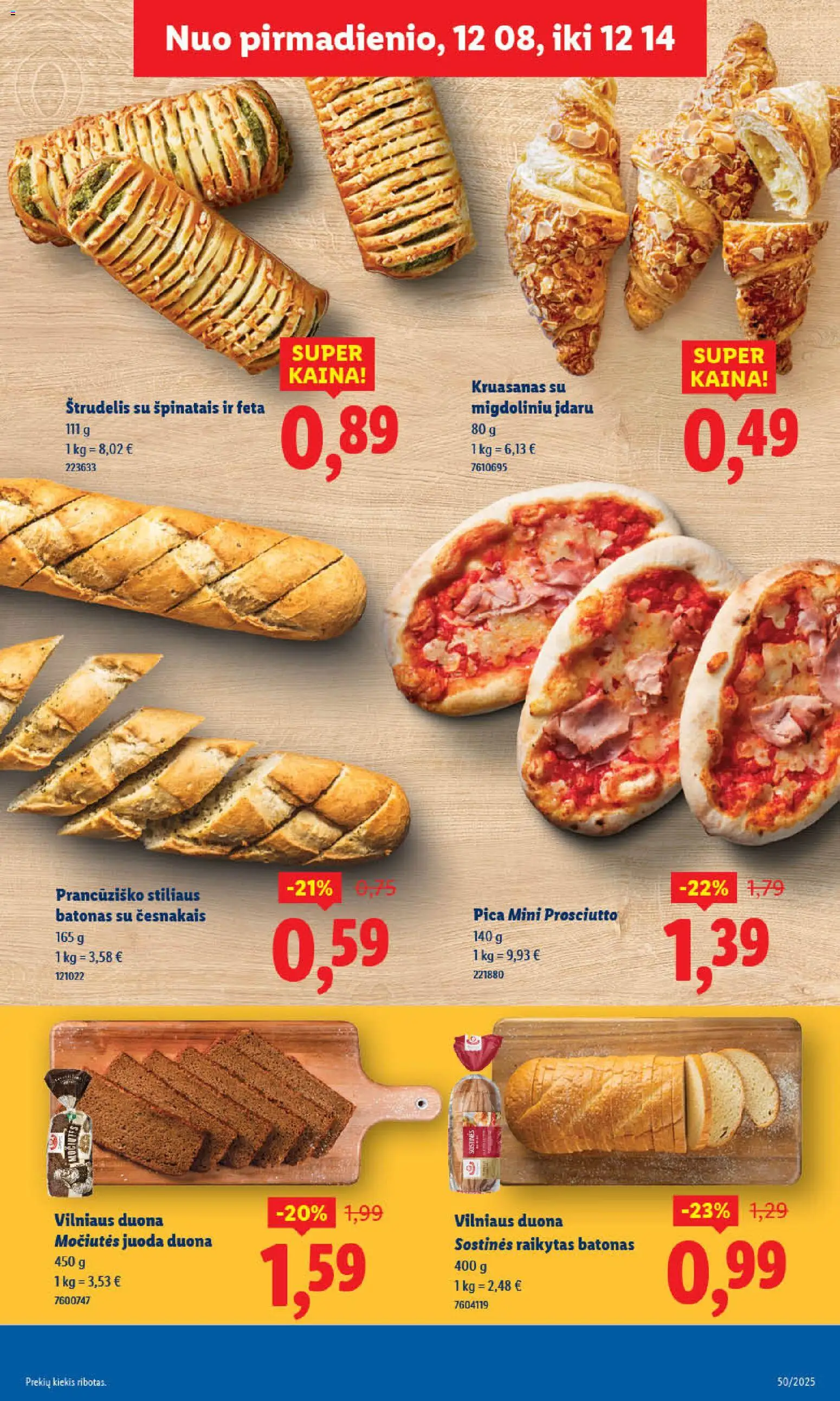 LIDL akcijos nuo 11.12.2025 | Puslapis: 9 | Prekių: Batonas, Duona, Pica