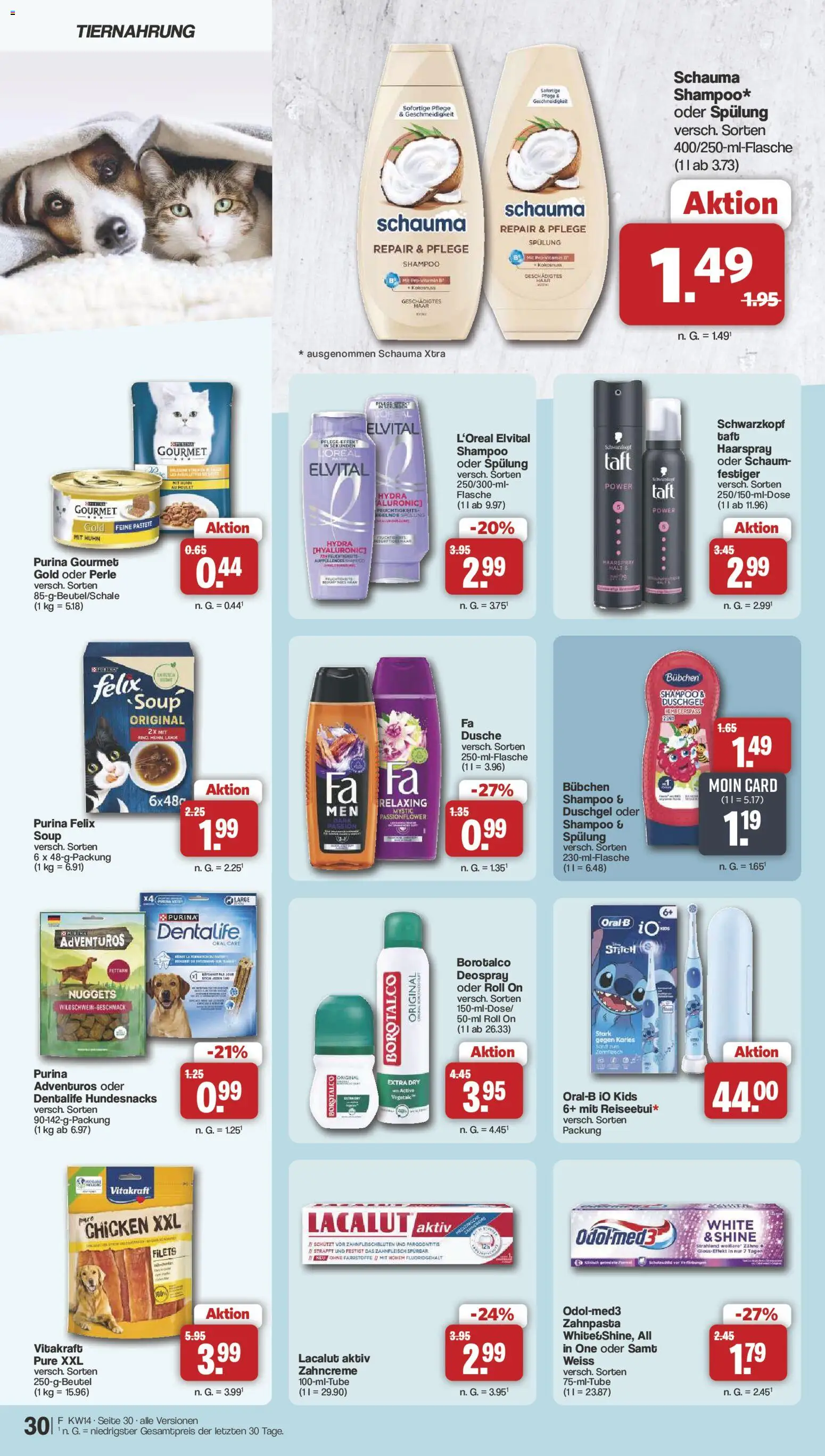 Famila Nordwest Prospekt 	 – gültig ab 30.03.2026 | Seite: 31 | Produkte: Dusche, Spülung, Duschgel, Zahnpasta