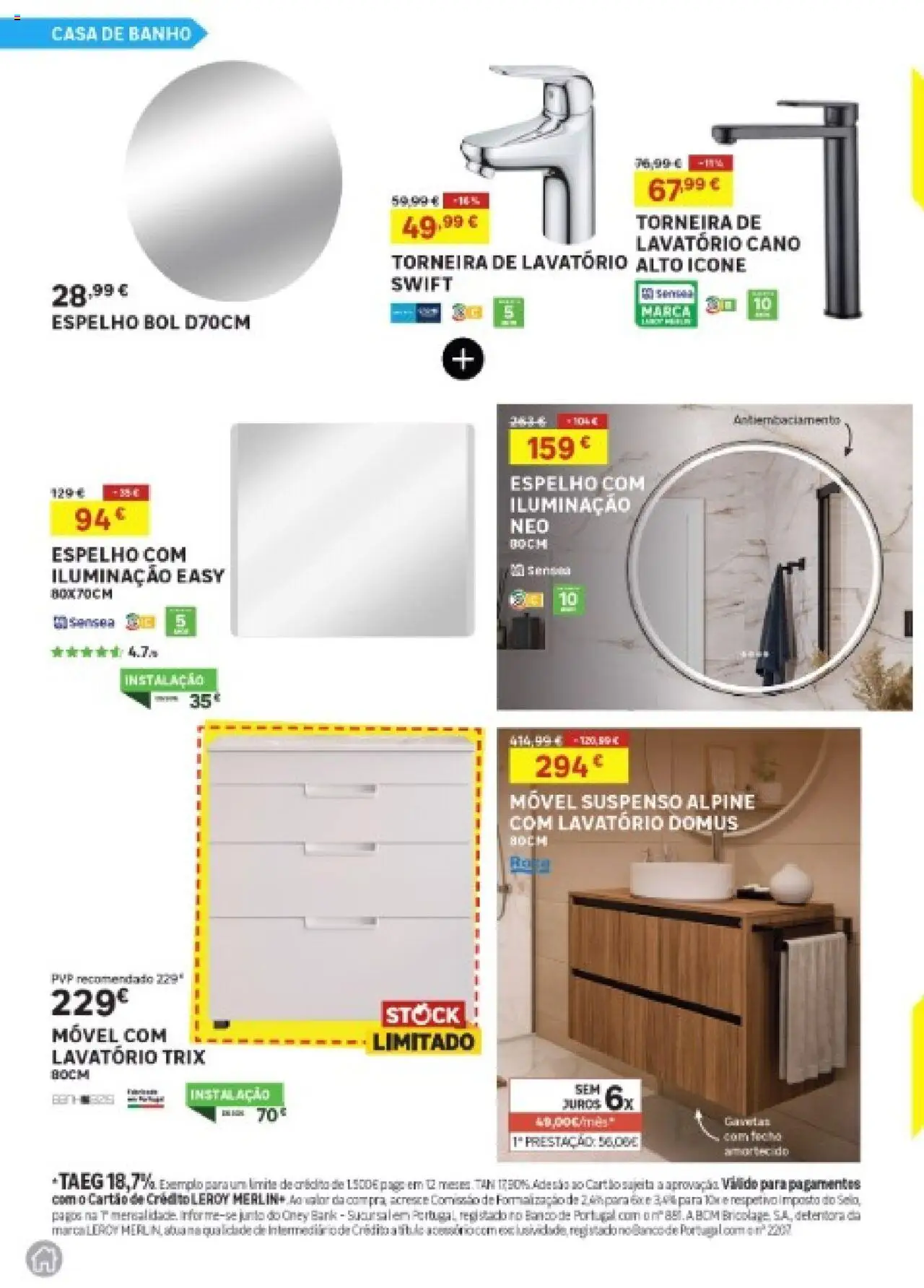 Leroy Merlin Catálogo │ válido de 02.10.2025 | Página: 6 | Produtos: Torneira, Lavatório, Casa de banho, Banho