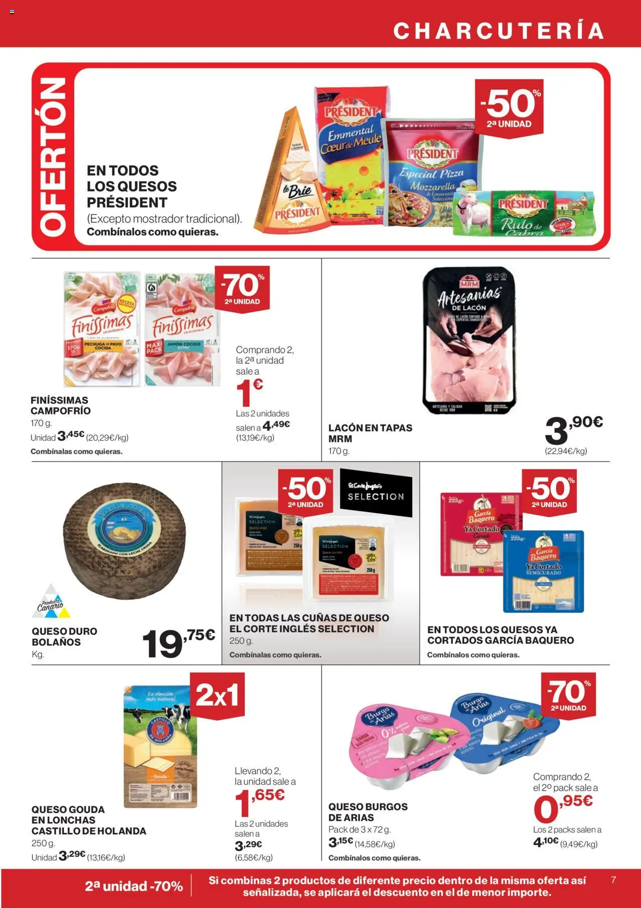 Supercor Canarias │ válido desde el 11.09.2025 | Página: 7 | Productos: Queso, Jamón, Pizza, Queso Gouda