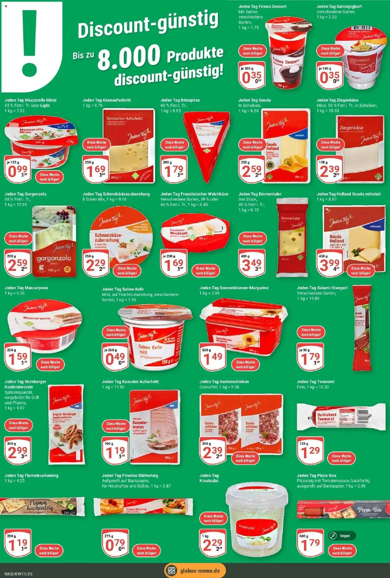 Globus prospekt Neunkirchen	 – gültig ab 09.03.2026 | Seite: 17 | Produkte: Grill, Kefir, Mozzarella, Sahne