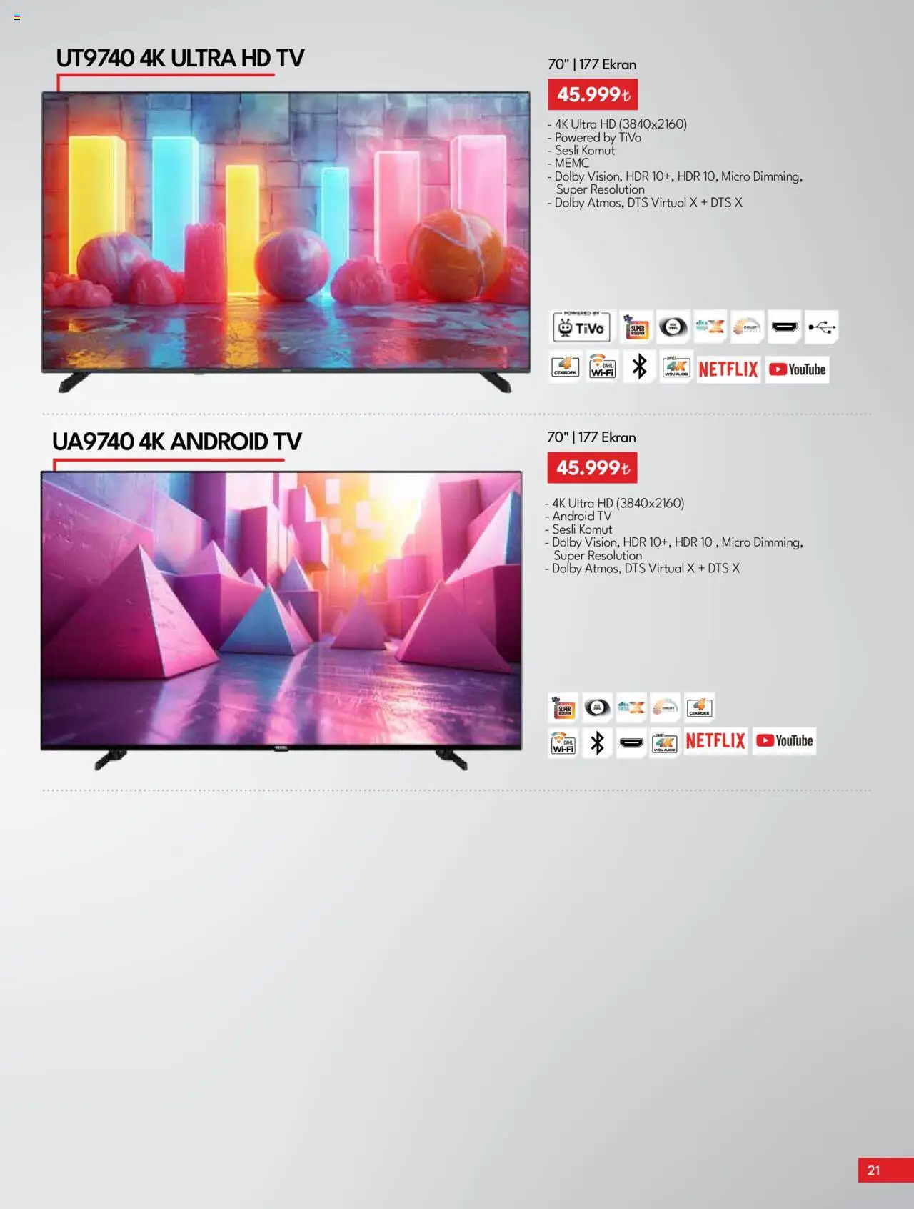 Vestel - Tüketici Elektroniği - 17.10.2025 tarihinden itibaren geçerlidir | Sayfa: 21 | Ürünler: TV