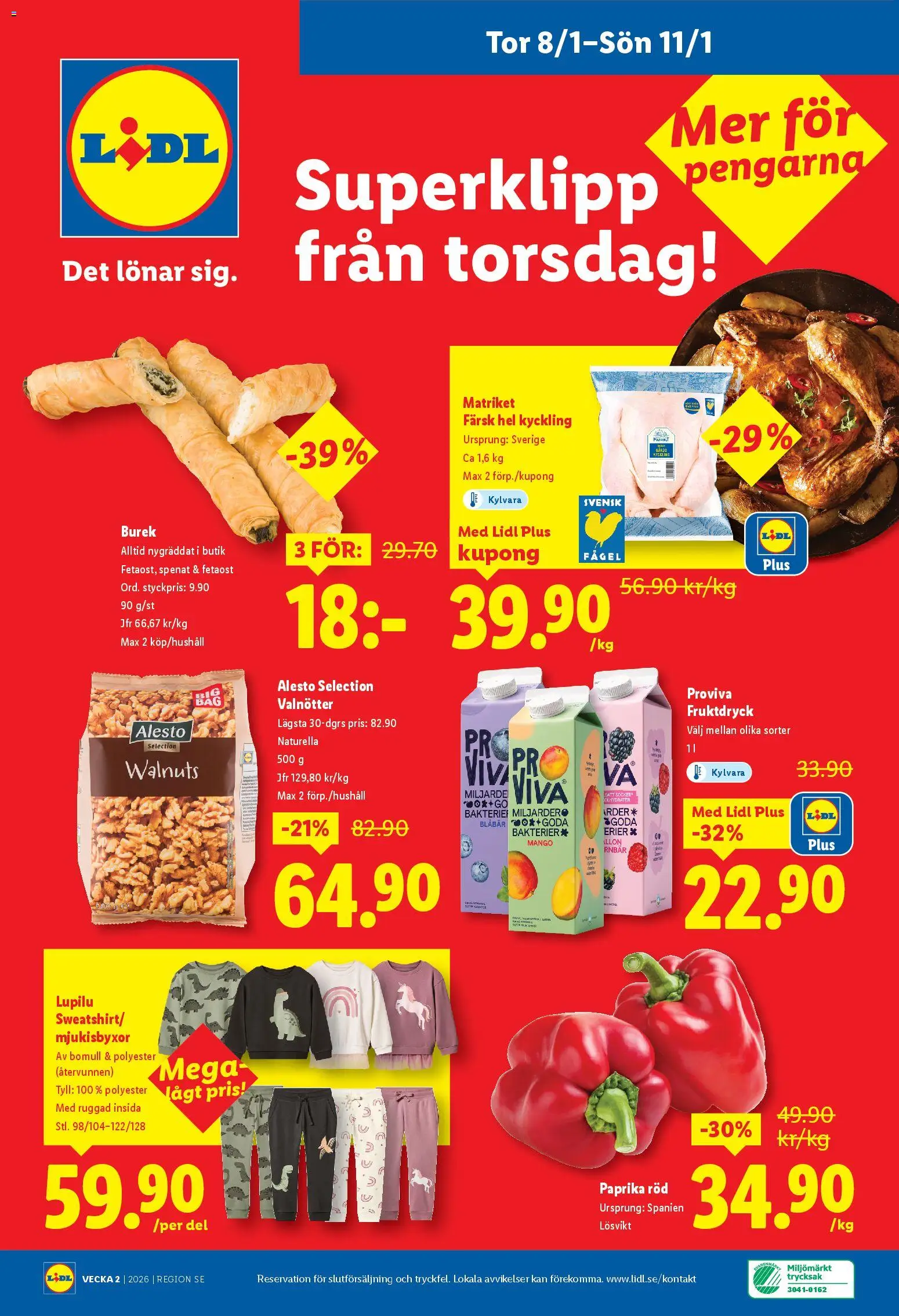 Lidl reklamblad aktuell från 05.01.2026 | Sida: 28 | Produkter: Fetaost, Spenat, Mango, Blåbär