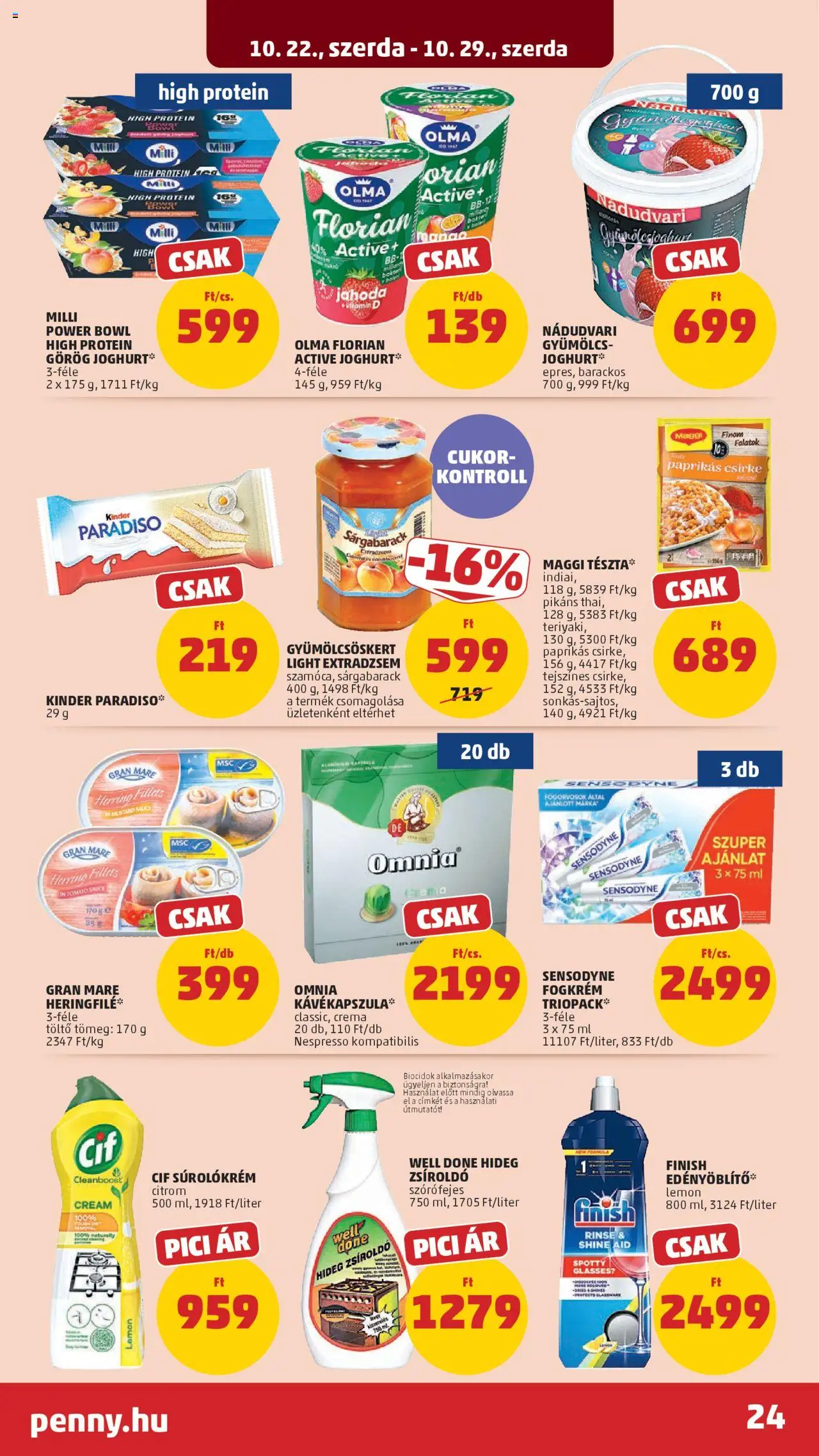 PENNY akciós ujság - amely érvényes a következő dátumtól: 22.10.2025 | Oldal: 30 | Termékek: Sárgabarack, Vitamin d, Protein, Citrom