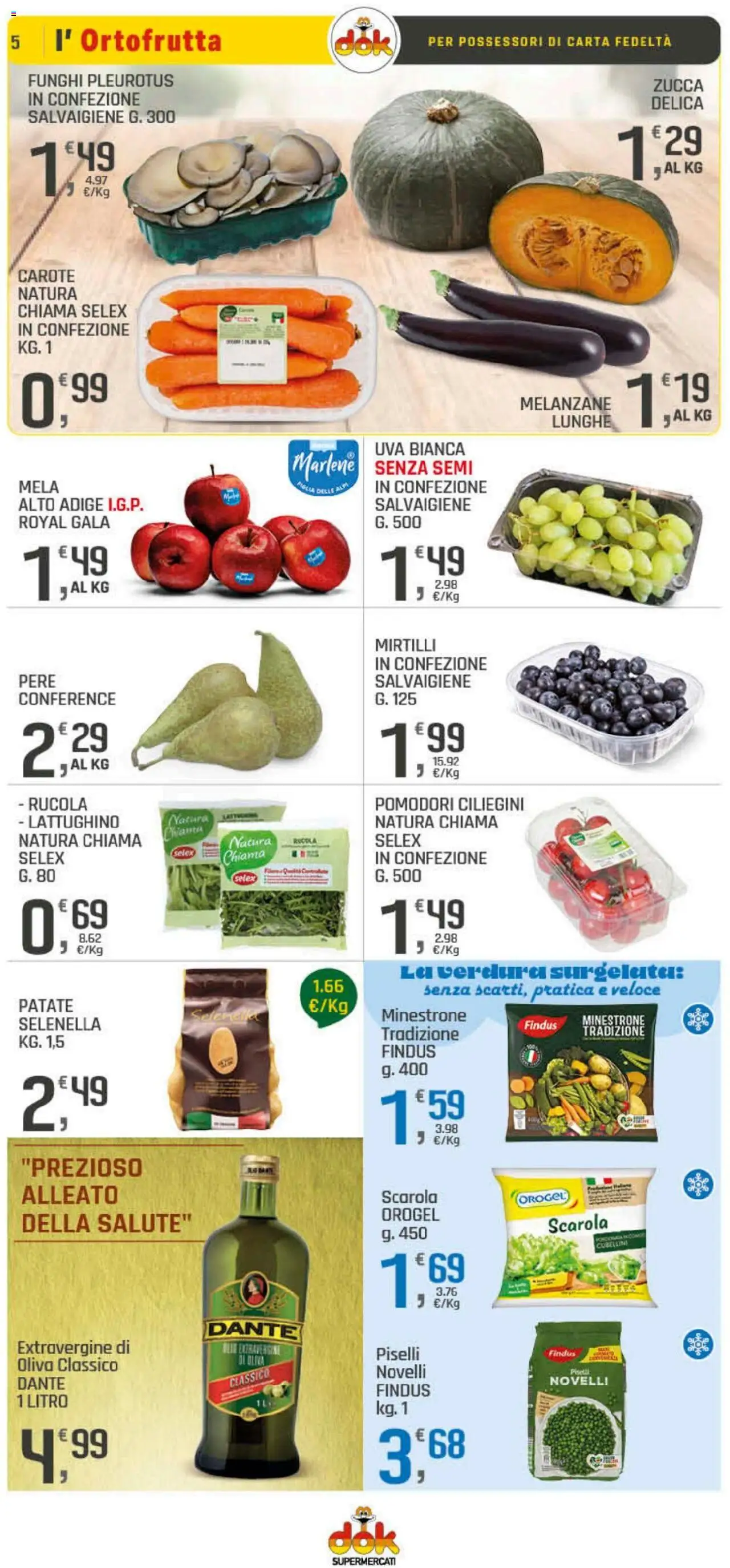 Volantino DOK del 09.10.2025 | Pagina: 5 | Prodotti: Minestrone, Rucola, Mirtilli, Melanzane