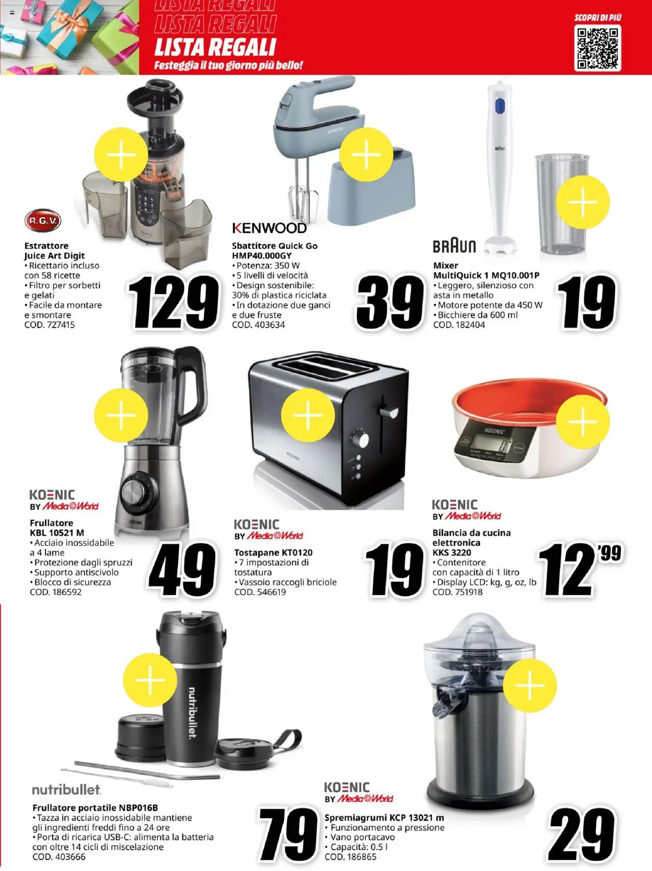 Volantino Media World del 10.09.2025 | Pagina: 7 | Prodotti: Frullatore, Contenitore, Mixer, Batteria