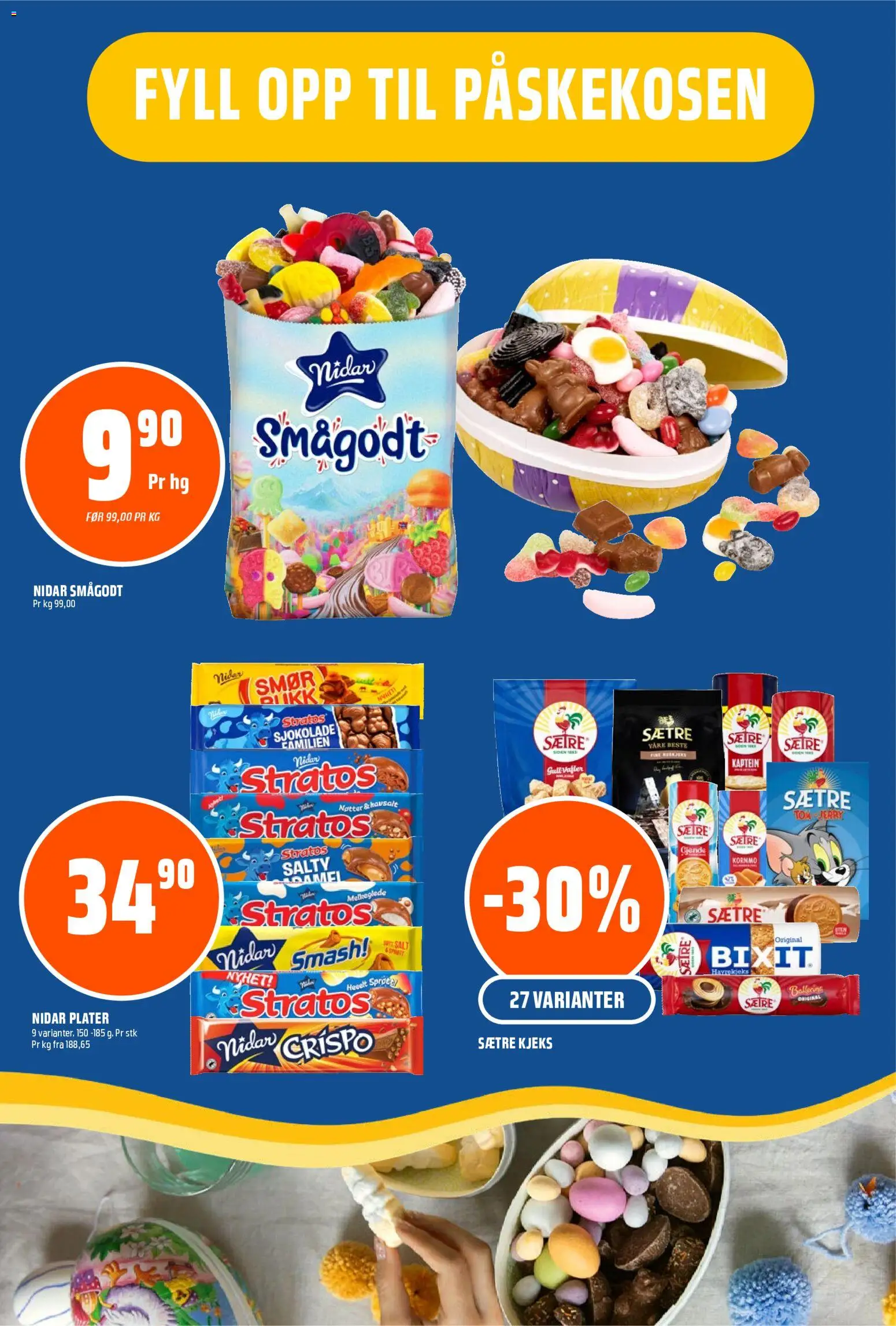 {H1} | Side: 17 | Produkter: Smør, Nøtter, Kjeks, Smågodt