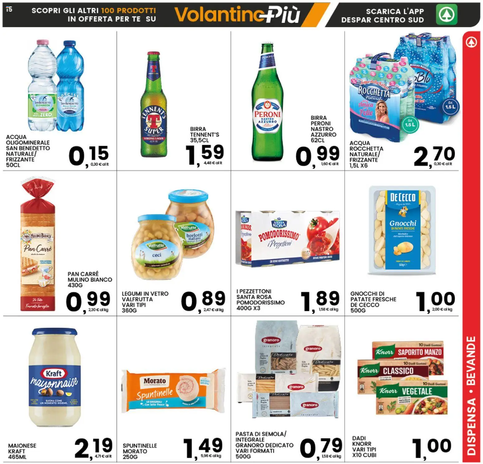 Volantino Interspar del 25.03.2026 | Pagina: 19 | Prodotti: Tennent's, Acqua, Maionese, Pasta