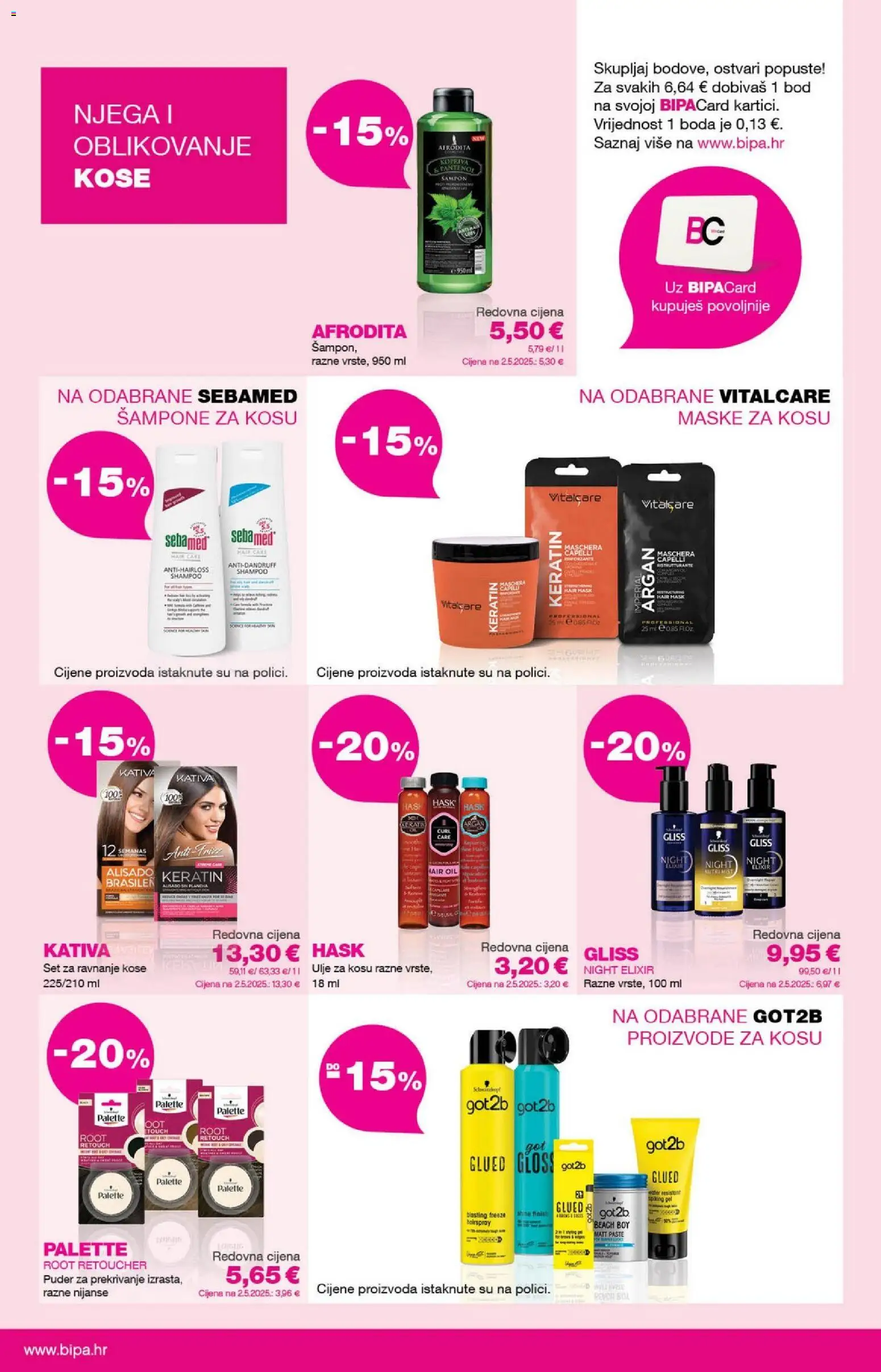 Bipa katalog | vrijedi od 01.01.2026 | Stranica: 2 | Proizvodi: Puder, Šampon, Ulje za kosu, Ulje
