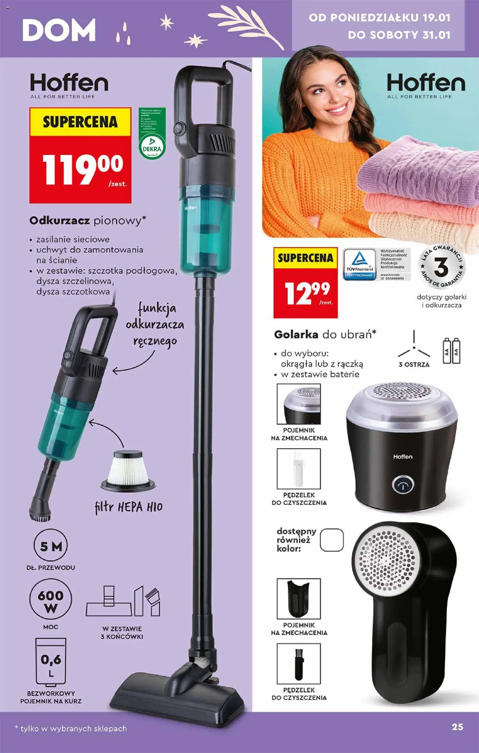 Biedronka gazetka - Hity i inspiracje od 17.01.2026 | Strona: 25 | Produkty: Odkurzacz, Baterie, Cleaner, Golarka