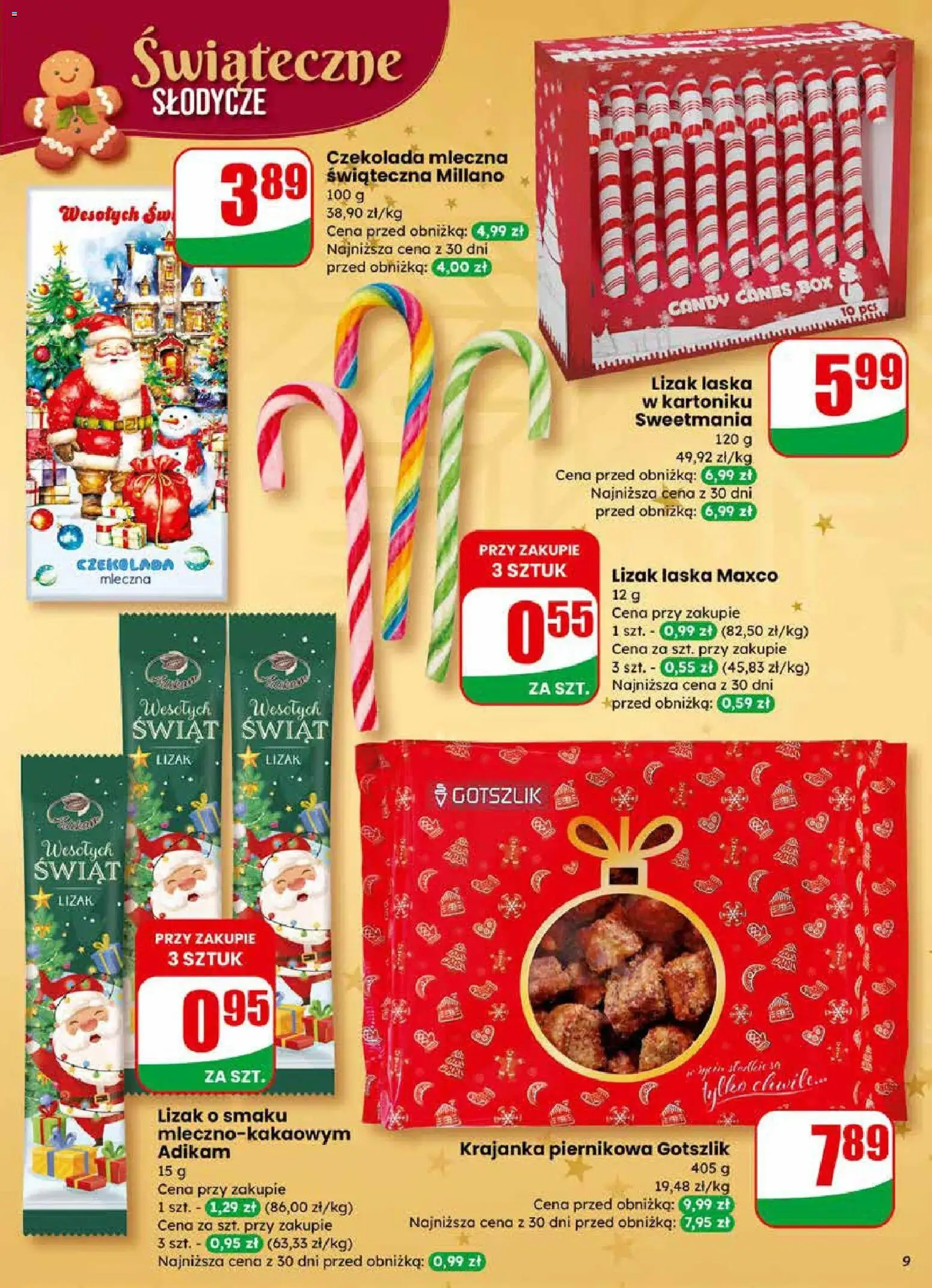 Dino Gazetka od 10.12.2025 | Strona: 9 | Produkty: Słodycze, Czekolada mleczna, Czekolada