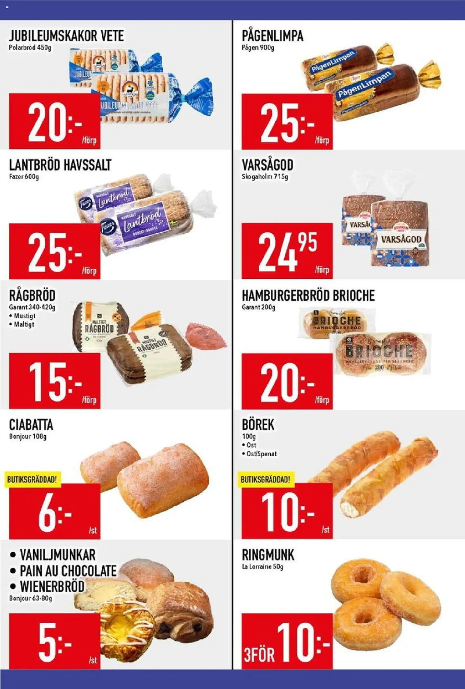 Matdax reklamblad aktuell från 03.11.2025 | Sida: 7 | Produkter: Hamburgerbröd, Ost, Lantbröd