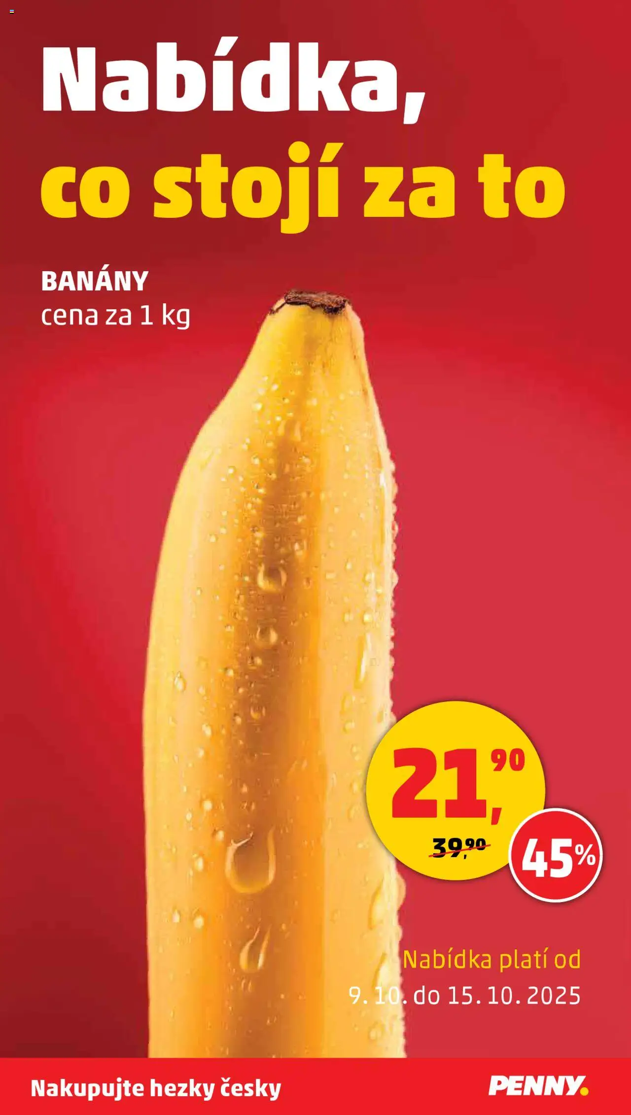 Penny Market leták - Čtvrtečník od 09.10.2025 | Strana: 29 | Produkty: Banány