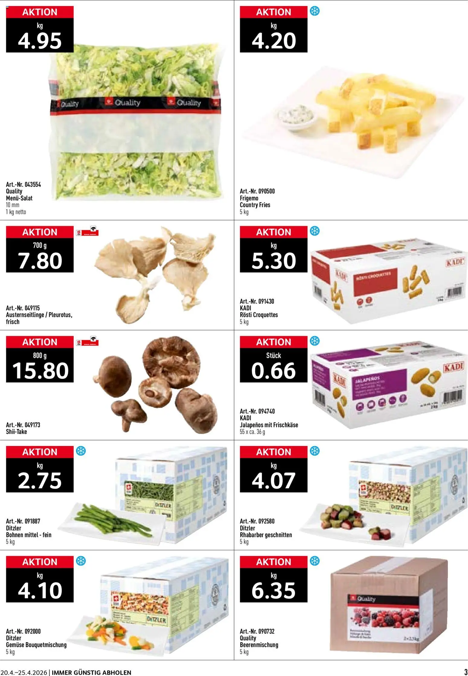 Prodega aktionen – gültig ab 20.04.2026 | Seite: 3 | Produkte: Gemüse