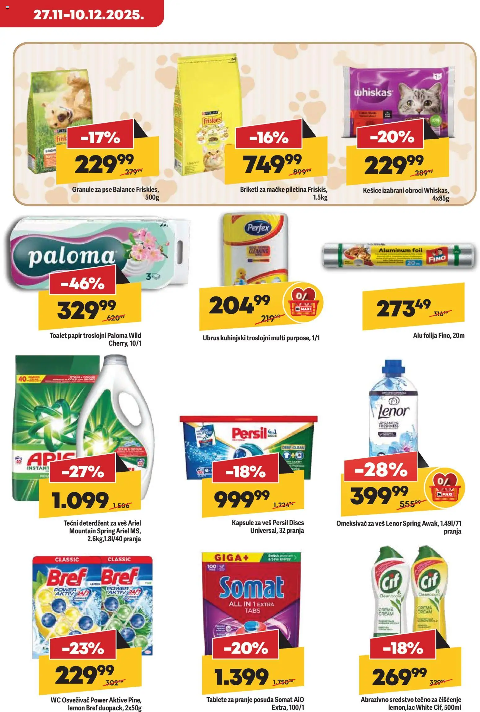 Maxi katalog - važi od 04.12.2025 | Strana: 23 | Proizvode: Ariel, Ubrus, Persil, Omekšivač za veš