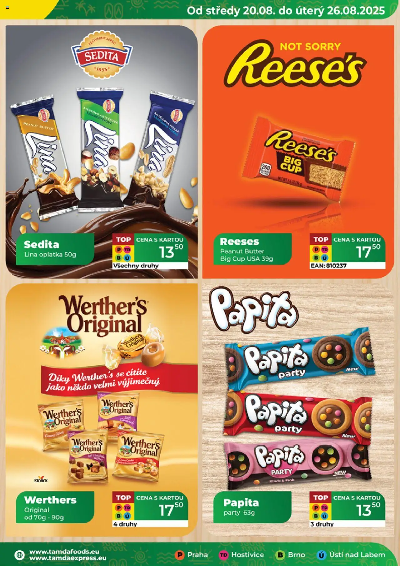 Tamda Foods leták od 20.08.2025 | Strana: 25 | Produkty: Reese's, Lina