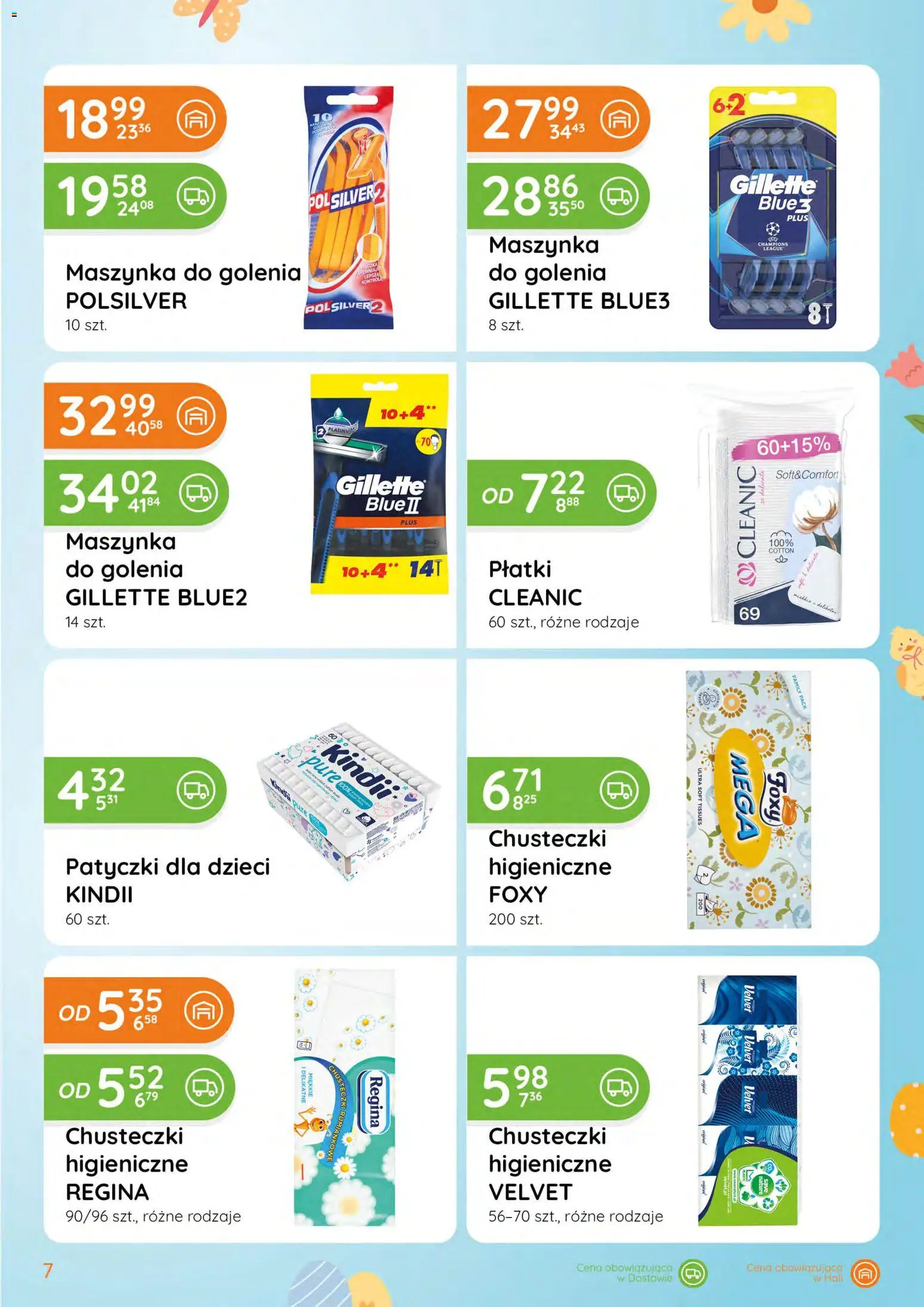 Eurocash gazetka - Katalog Chemiczny od 05.03.2026 | Strona: 7 | Produkty: Gillette, Maszynka do golenia, Chusteczki higieniczne, Płatki