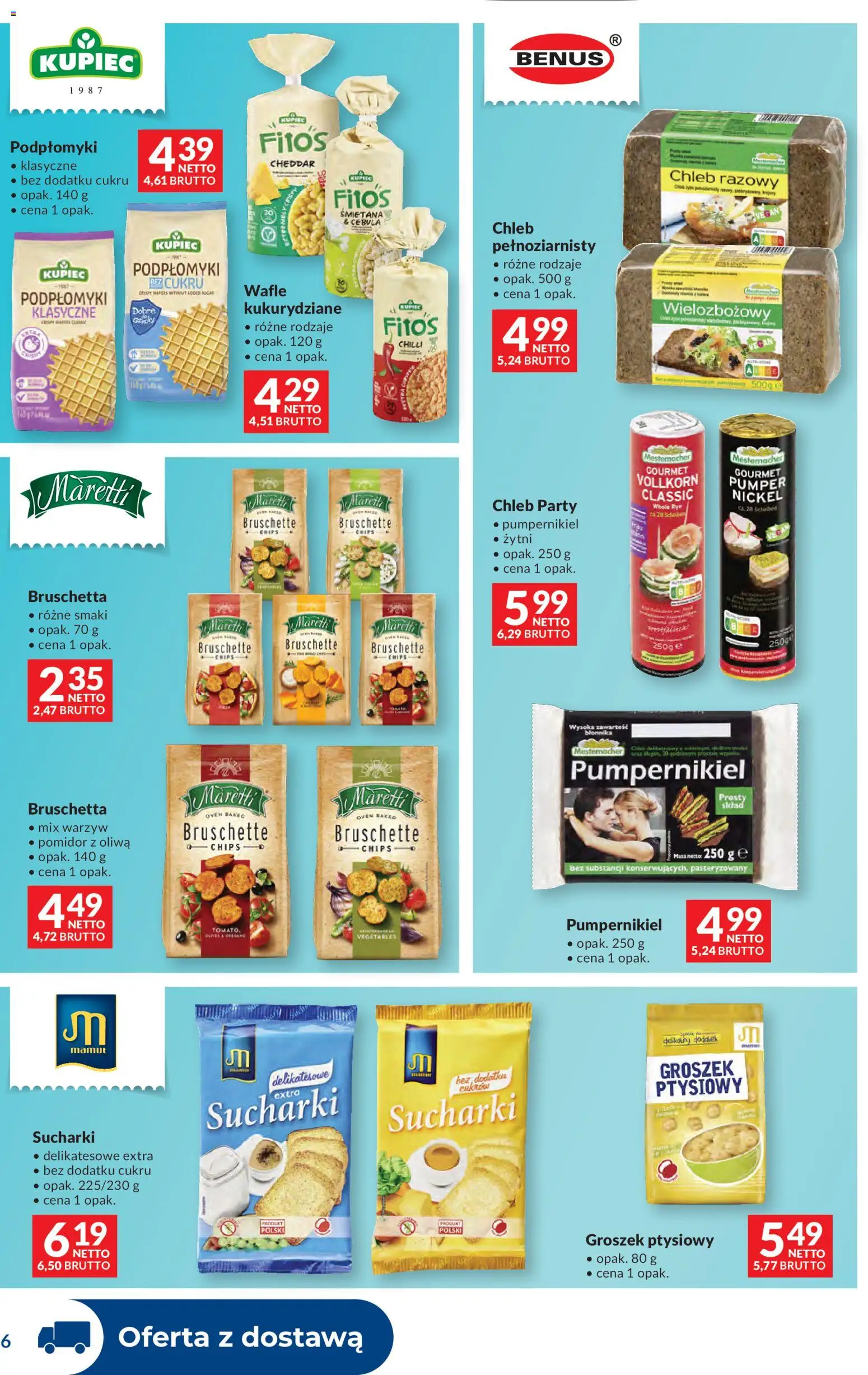 Makro Gazetka - Dystrybucja do sklepów od 09.12.2025 | Strona: 6 | Produkty: Groszek, Wafle, Chleb, Śmietana