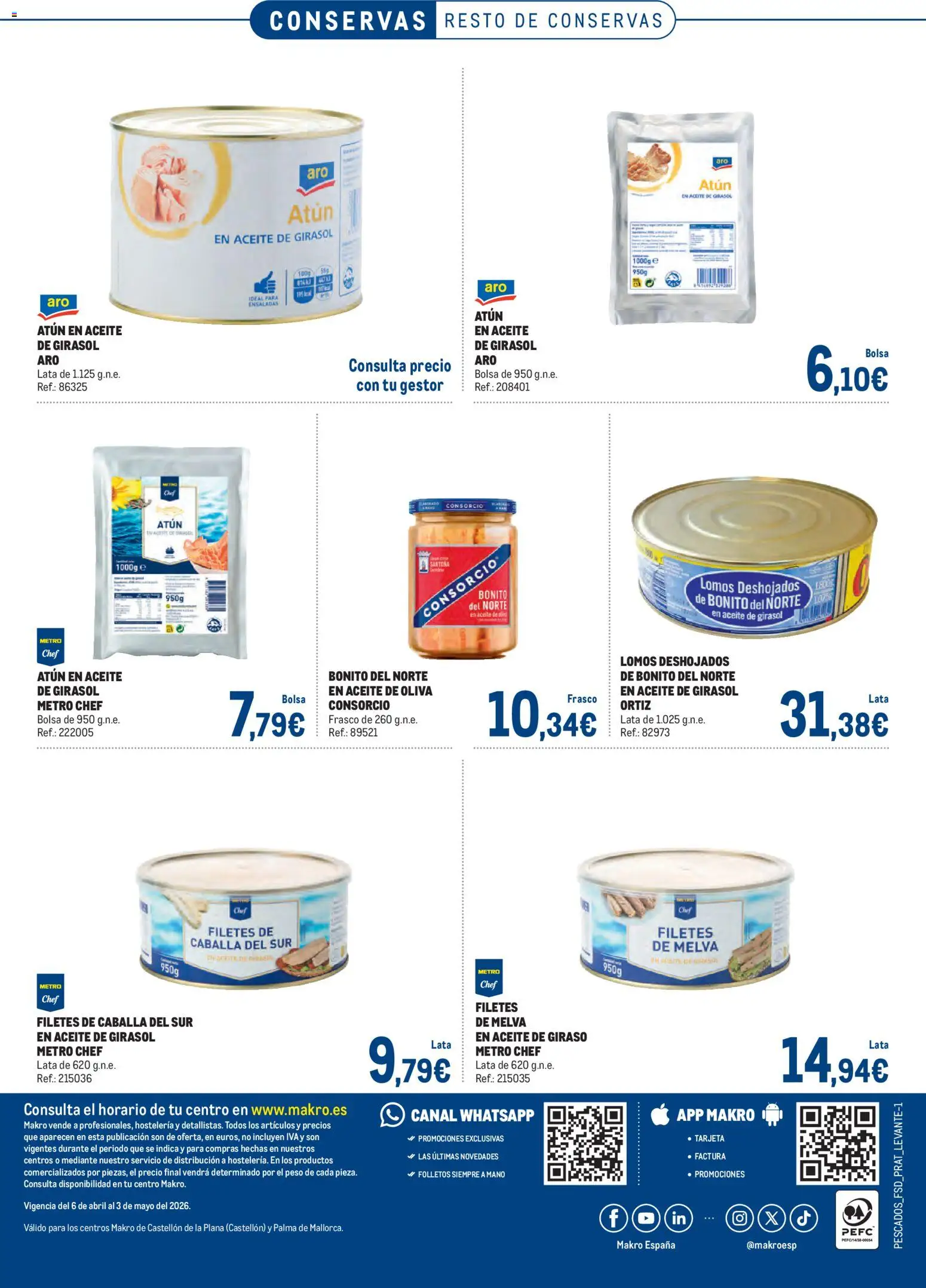 Makro Especial Pescados Levante 3 │ válido desde el 06.04.2026 | Página: 21 | Productos: Aceite, Aceite de oliva, Aceite de girasol, Bolsa