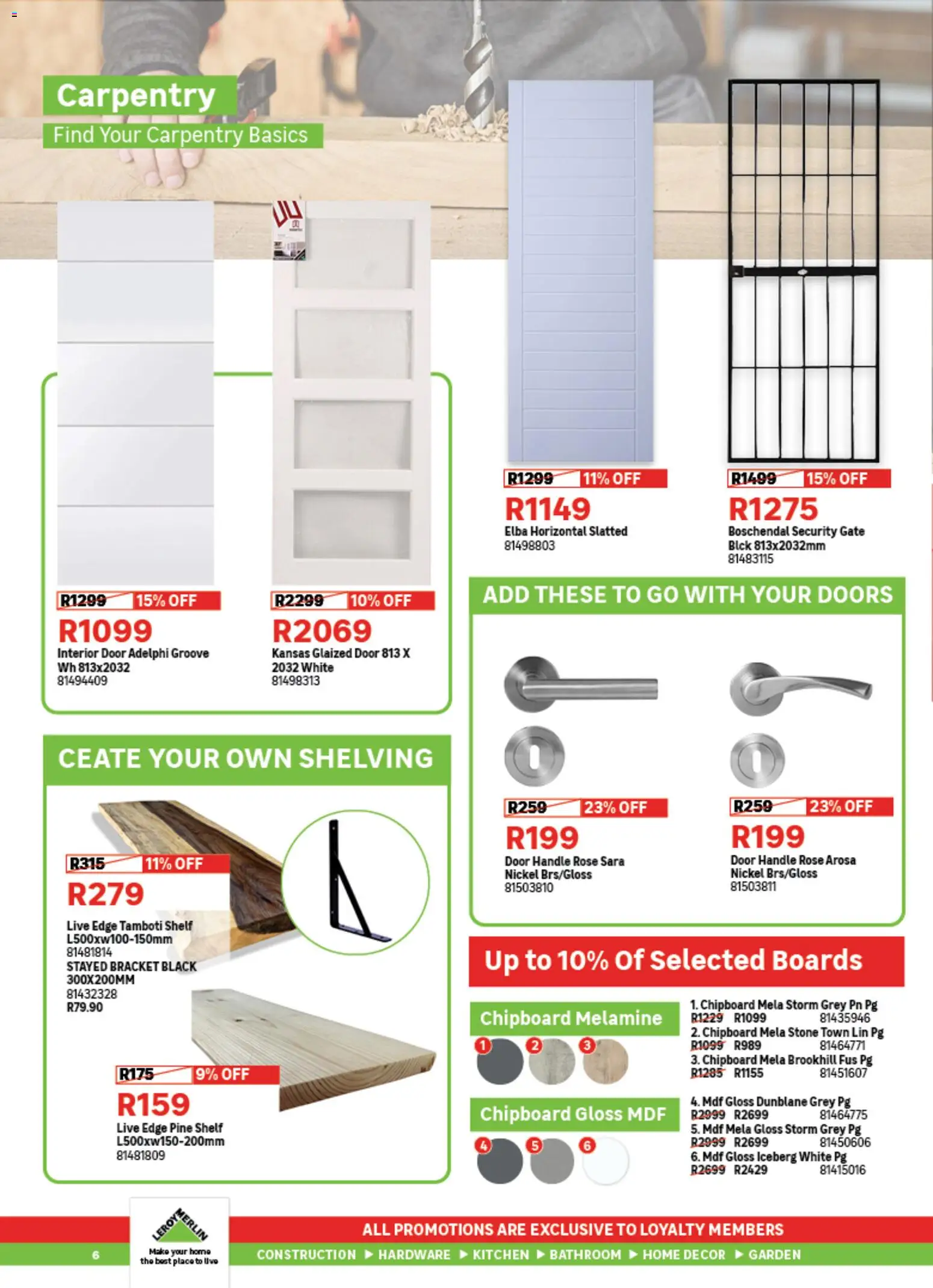 New Leroy Merlin catalogue – valid from 06.02.2026 | Page: 6 | Products: Gloss, Shelf, Gate