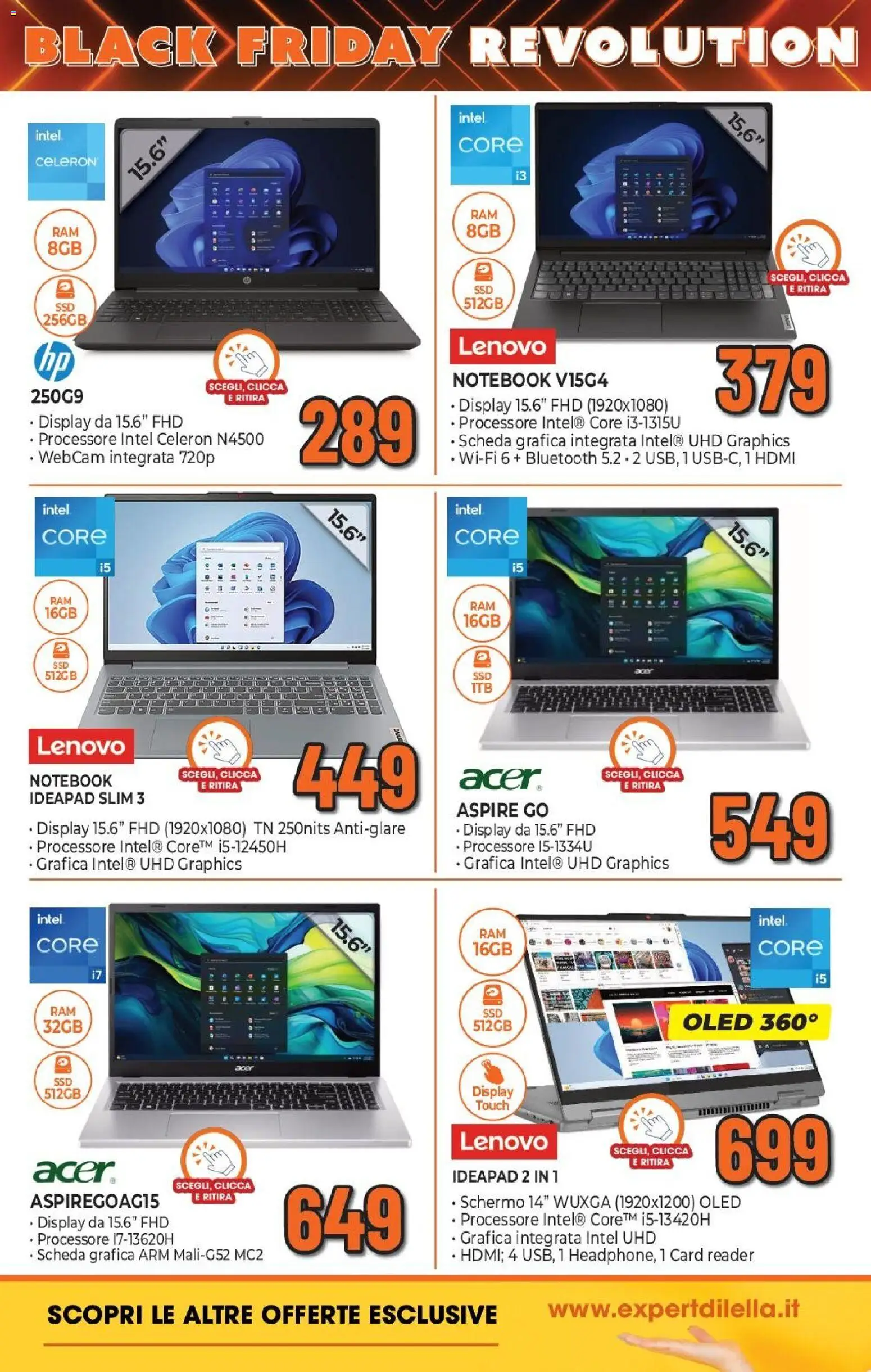 Volantino Expert del 17.11.2025 | Pagina: 6 | Prodotti: Schermo, Webcam, Notebook