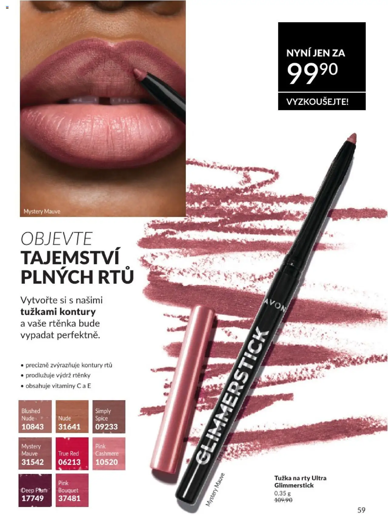 Avon katalog 8/2025 od 01.08.2025 | Strana: 59 | Produkty: Vitamíny, Tužka, Rtěnka