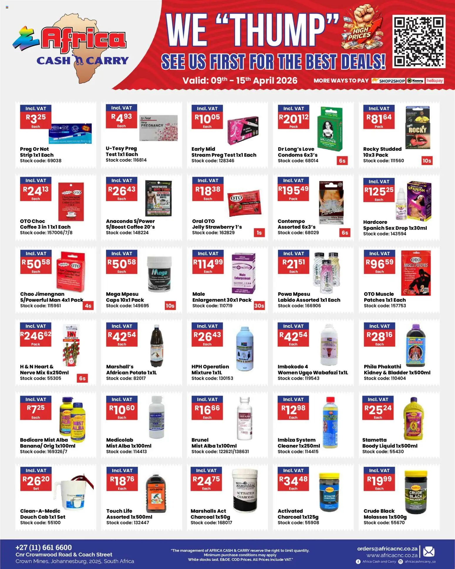 New Africa Cash & Carry catalogue – valid from 09.04.2026 | Page: 13 | Products: Coffee, Stock