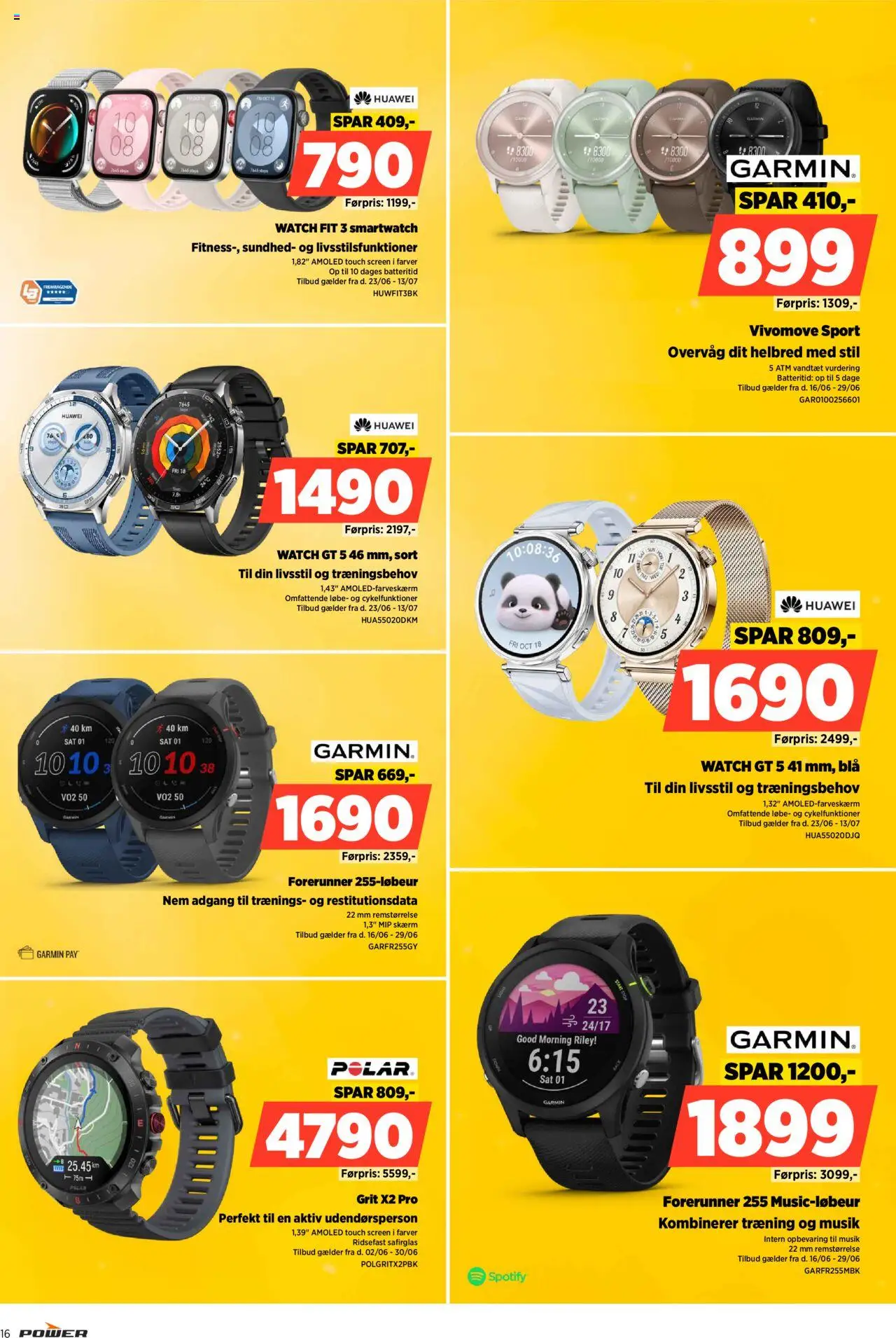 Power Tilbudsavis gyldig fra 20.06.2025 | Side: 16 | Produkter: Skærm, Smartwatch