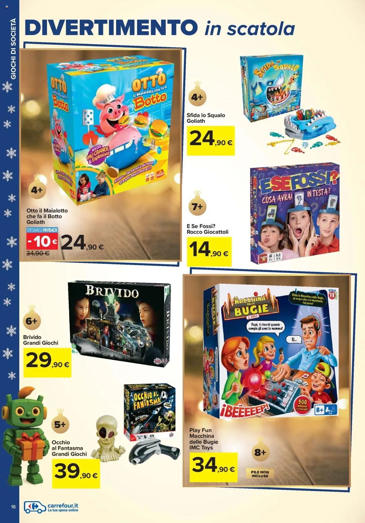 Volantino Carrefour del 24.10.2025 | Pagina: 16 | Prodotti: Pile, Gioco, Scatola