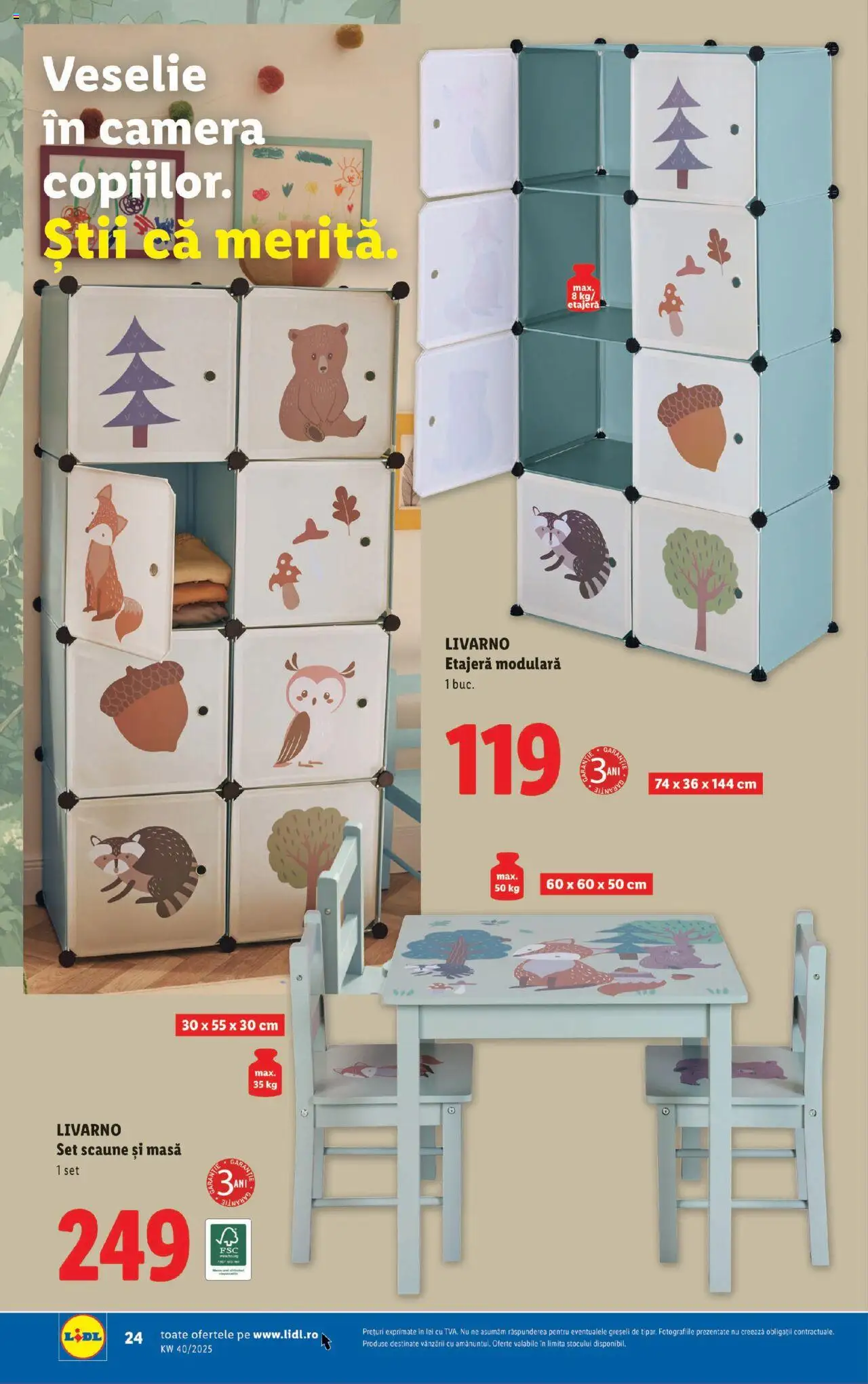 Noul catalog Lidl – valabil de la 29.09.2025 | Pagină: 24 | Produse: Cameră, Masă, Etajeră