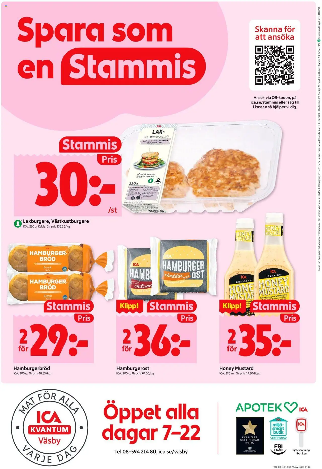 ICA Kvantum reklamblad aktuell från 04.08.2025 | Sida: 6 | Produkter: Senap, Hamburgerbröd, Lax, Chili