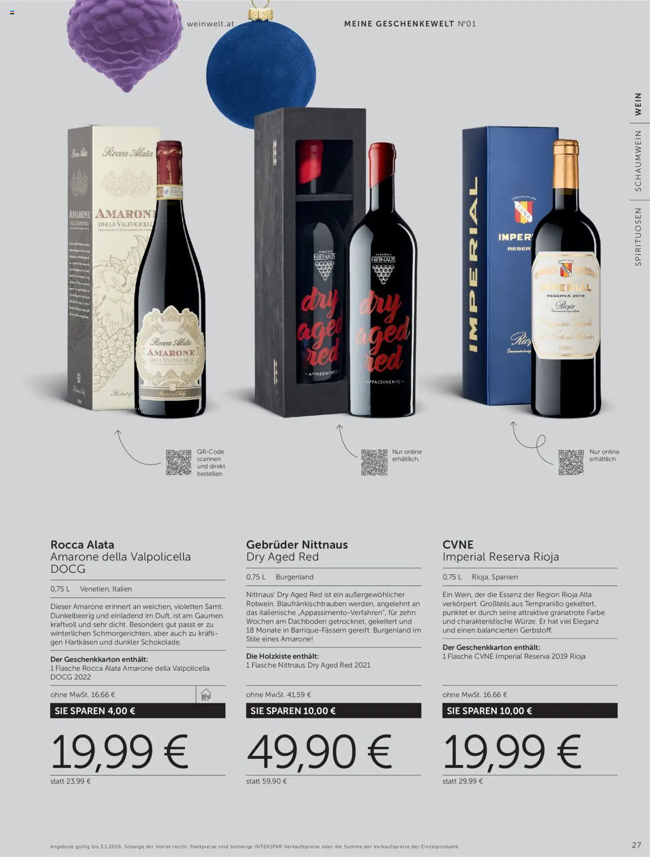 Interspar Geschenkewelt  gültig ab 08.10.2025 | Seite: 27 | Produkte: Wein
