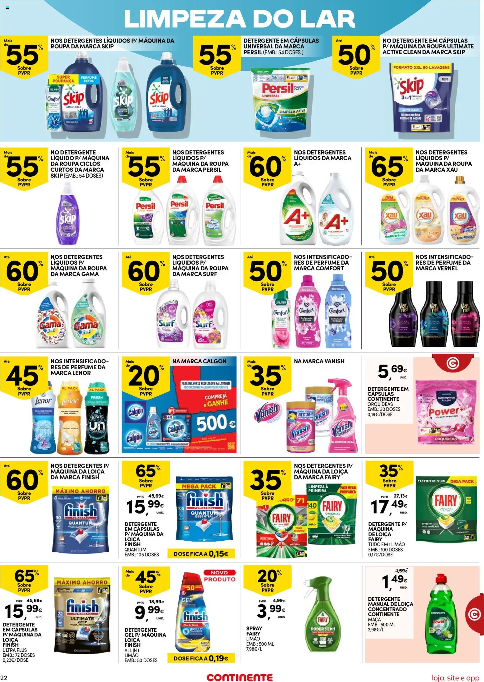Continente Semanal Continente Bom Dia │ válido de 07.04.2026 | Página: 22 | Produtos: Perfume, Detergente, Maça, Persil