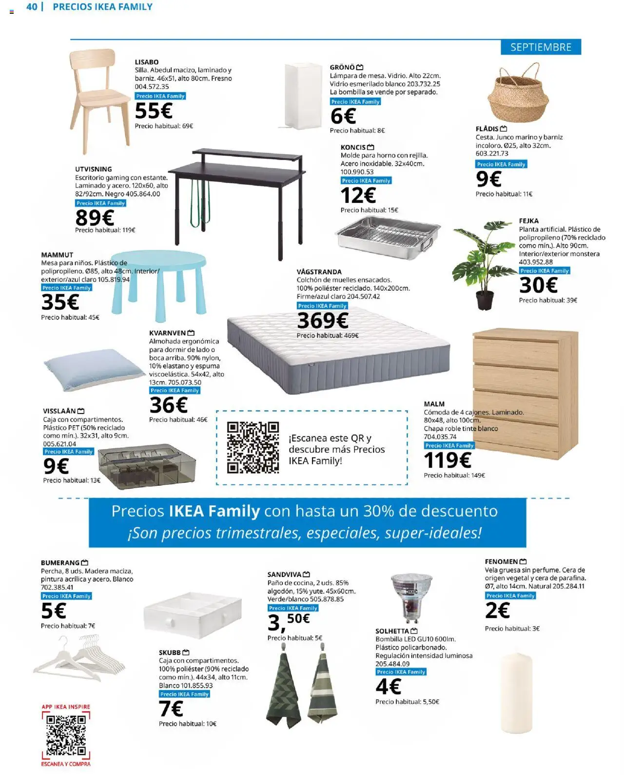Catálogo IKEA Family Mallorca │ válido desde el 01.07.2025 | Página: 40 | Productos: Tinte, Vela, Horno, Caja