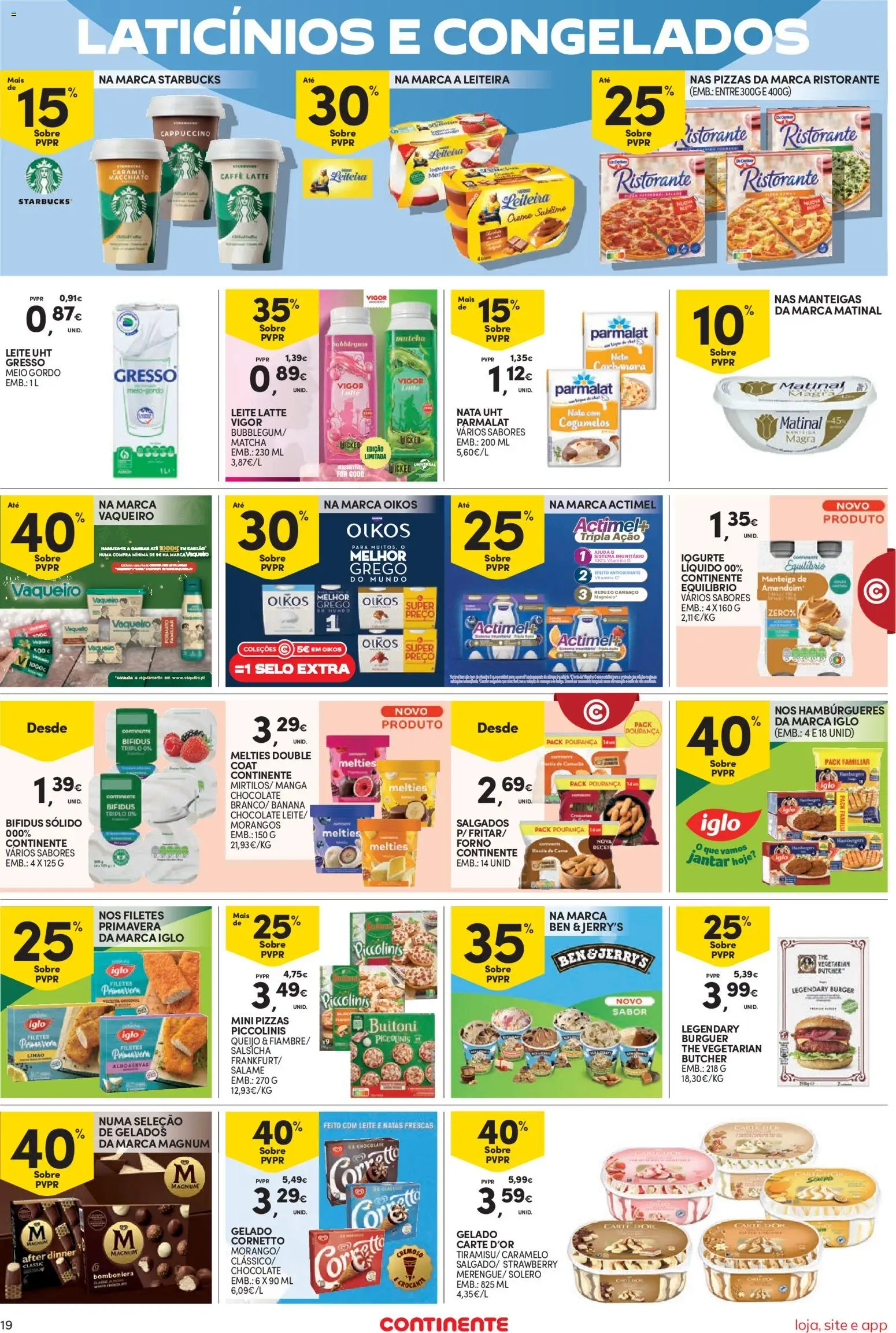 Continente Semanal Continente Bom Dia │ válido de 09.12.2025 | Página: 19 | Produtos: Salsicha, Queijo, Vitamina c, Iogurte liquido