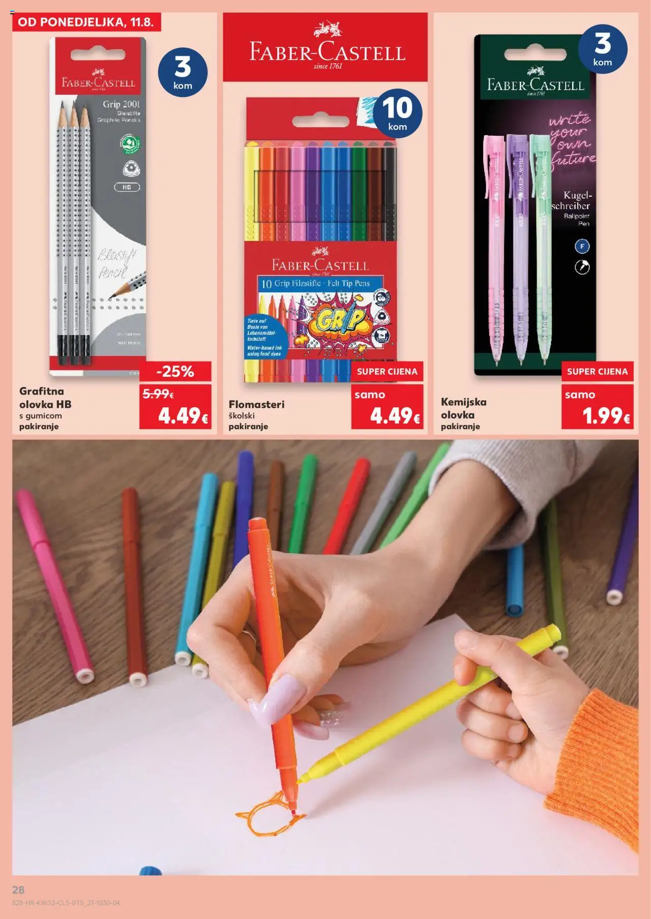 Kaufland katalog | vrijedi od 11.08.2025 | Stranica: 28 | Proizvodi: Flomasteri, Kemijska olovka
