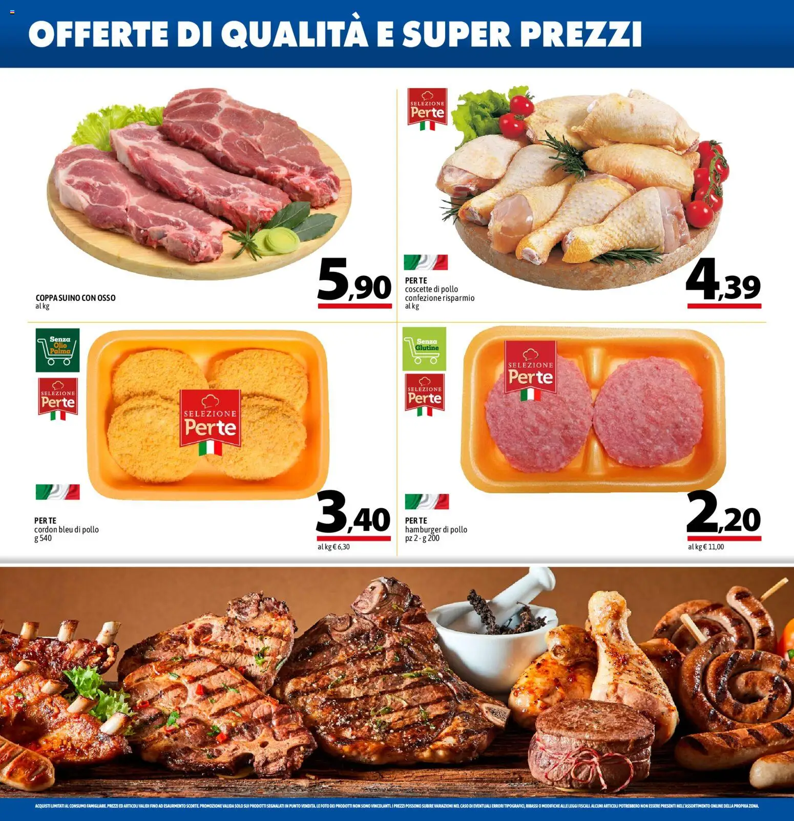 Volantino A&O del 29.01.2026 | Pagina: 2 | Prodotti: Pollo, Suino, Olio, Hamburger