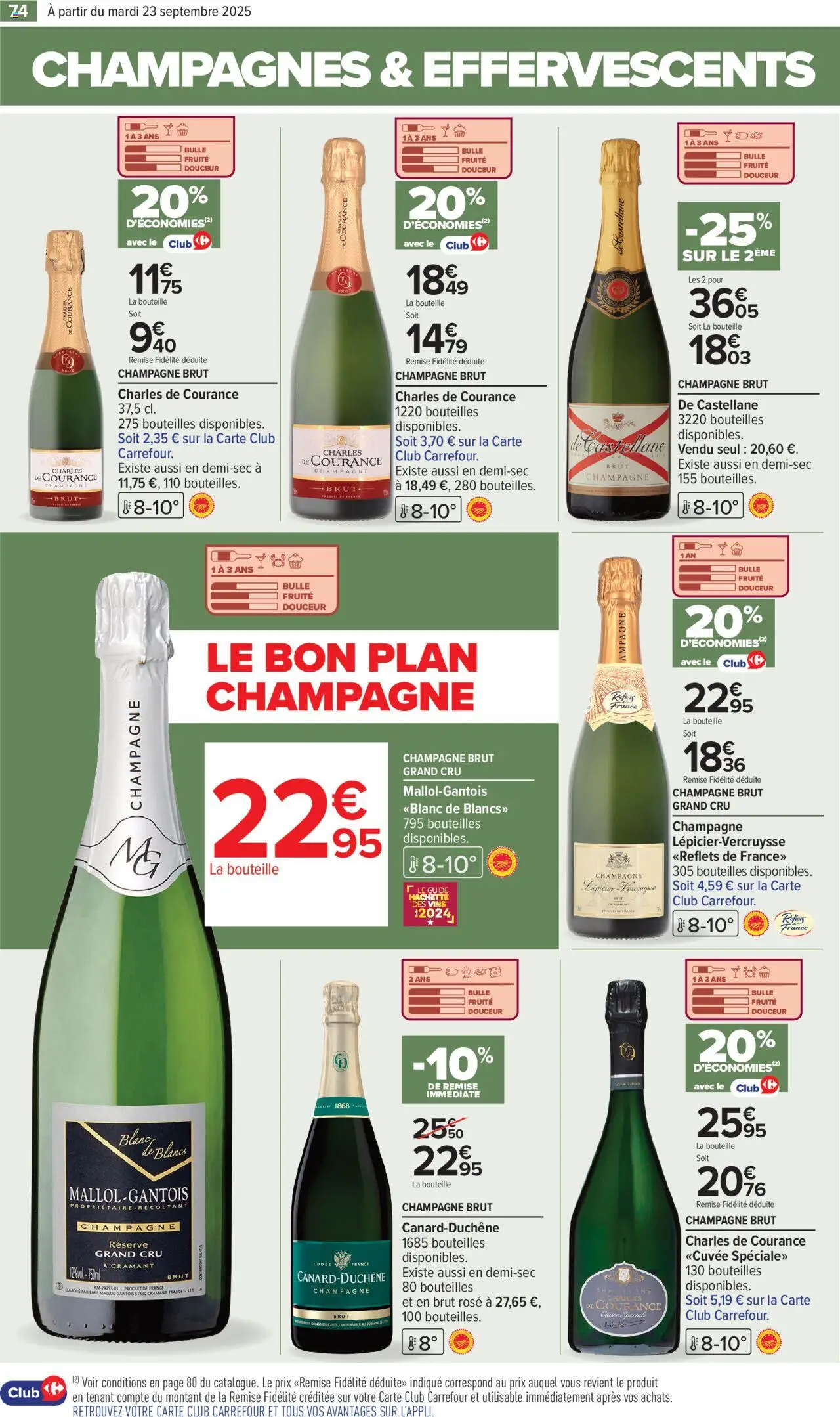  | Page: 78 | Produits: Champagne brut, Champagne