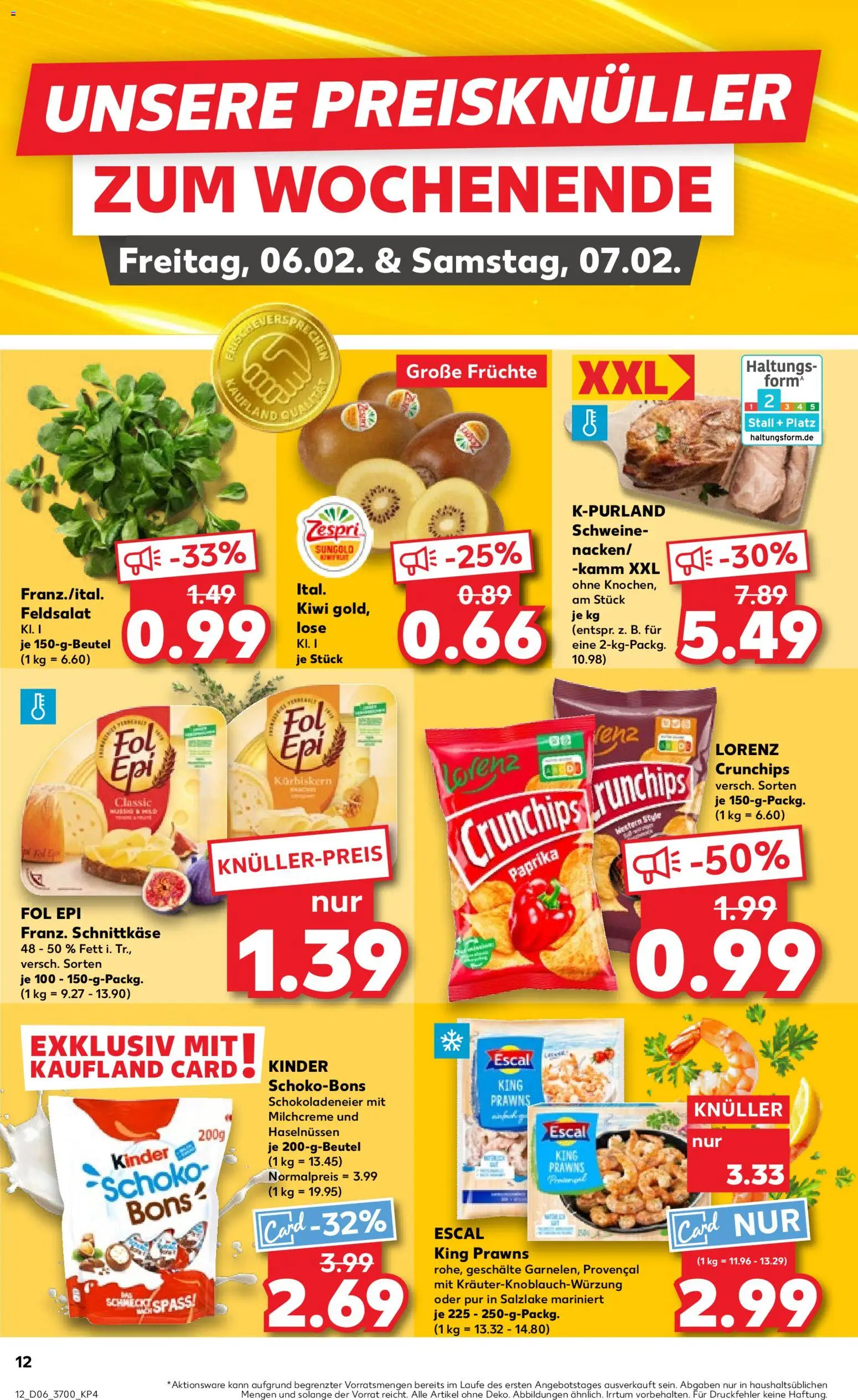 Kaufland prospekt Rostock	 – gültig ab 05.02.2026 | Seite: 12 | Produkte: Paprika, Lorenz crunchips, Chips, Kiwi