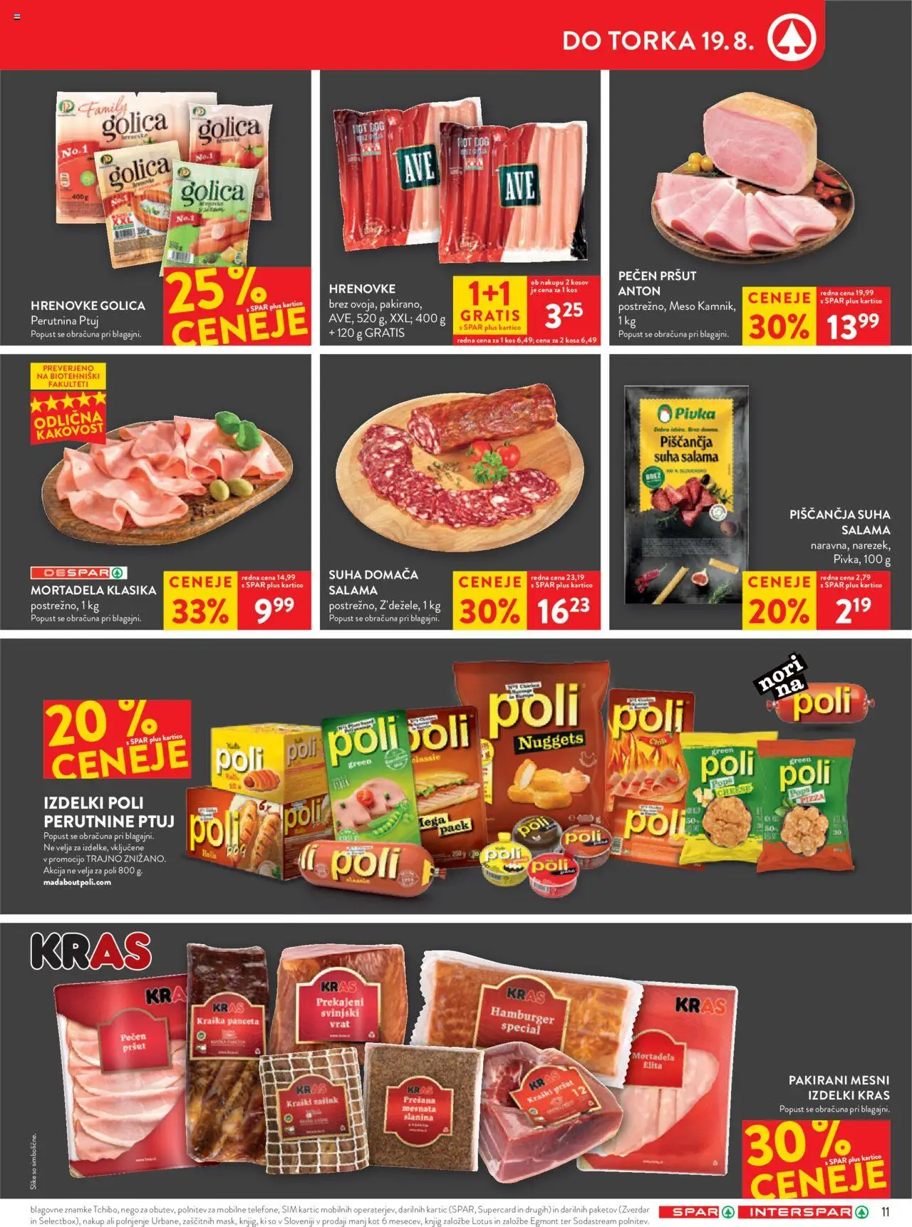 Spar katalog 33/25 │ velja od 13.08.2025 | Stran: 13 | Izdelki: Hrenovke, Pršut, Panceta, Kos