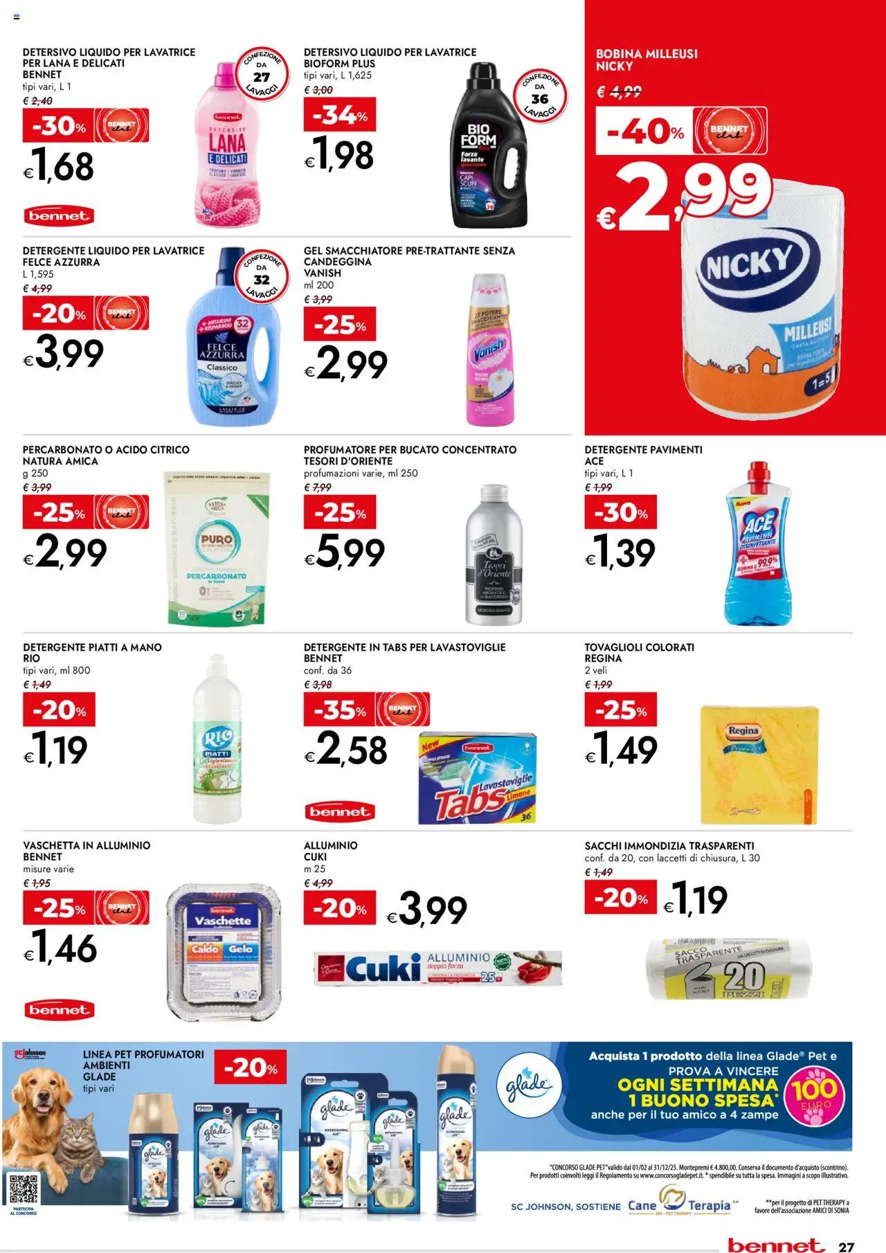 Volantino bennet del 11.09.2025 | Pagina: 27 | Prodotti: Smacchiatore, Detergente, Lavatrice, Lavastoviglie