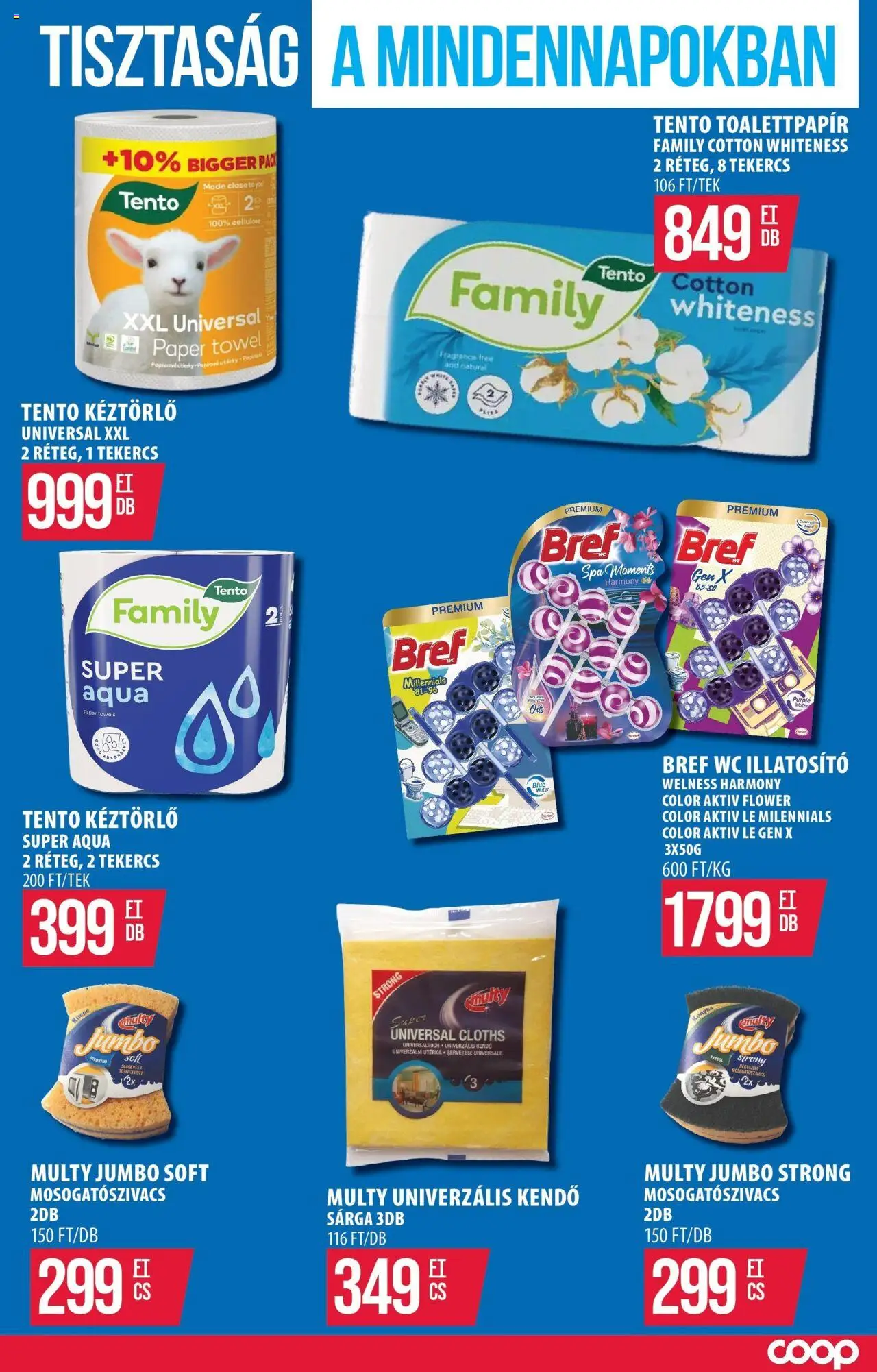 COOP Szolnok akciós ujság - amely érvényes a következő dátumtól: 09.10.2025 | Oldal: 12 | Termékek: Kendő, WC
