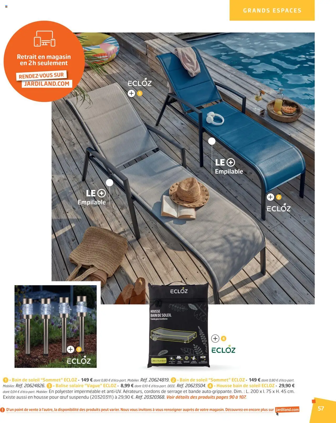  | Page: 57 | Produits: Oeuf suspendu, Bain de soleil