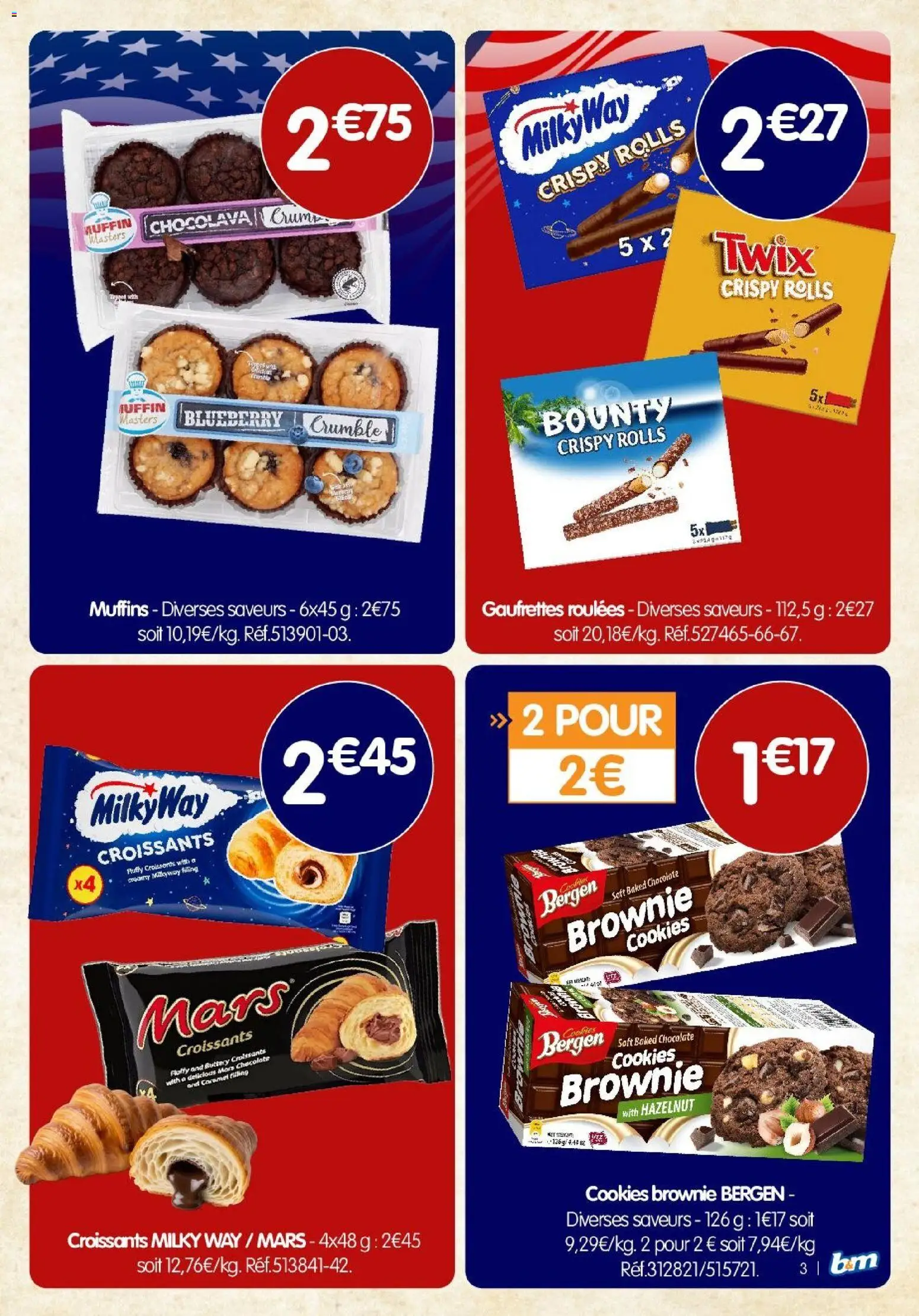 {H1} | Page: 3 | Produits: Muffins, Cookies