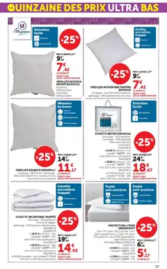 Super U - Prévisualisation de Super U catalogue valide à partir de 10.03.2026 | Page: 37 | Produits: Bonnet, Enveloppe, Mousse, Oreiller